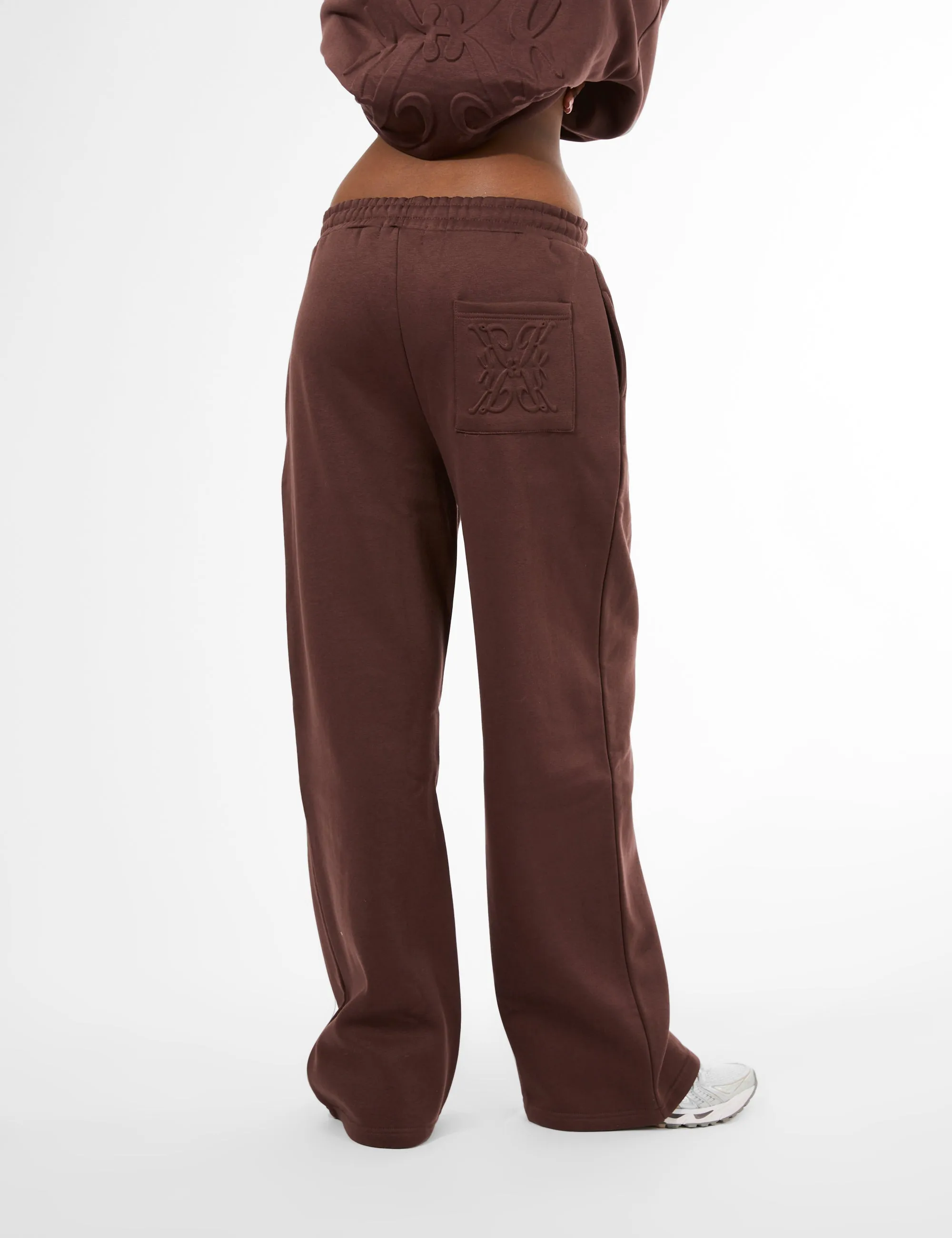 Kaiia Embossed Wide Leg Joggers Mocha sold by Public Desire product image thumbnail 4