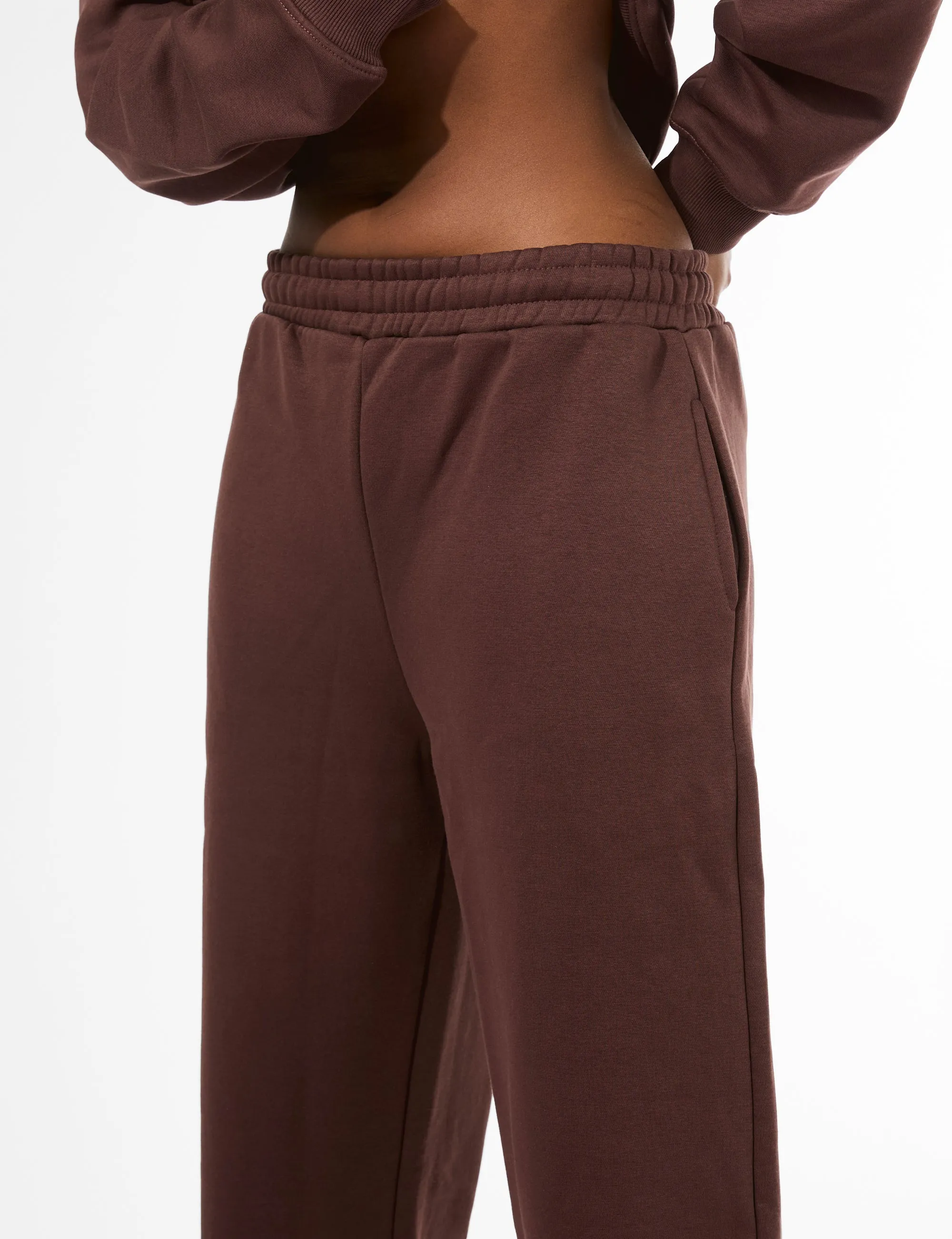Kaiia Embossed Wide Leg Joggers Mocha sold by Public Desire product image thumbnail 5