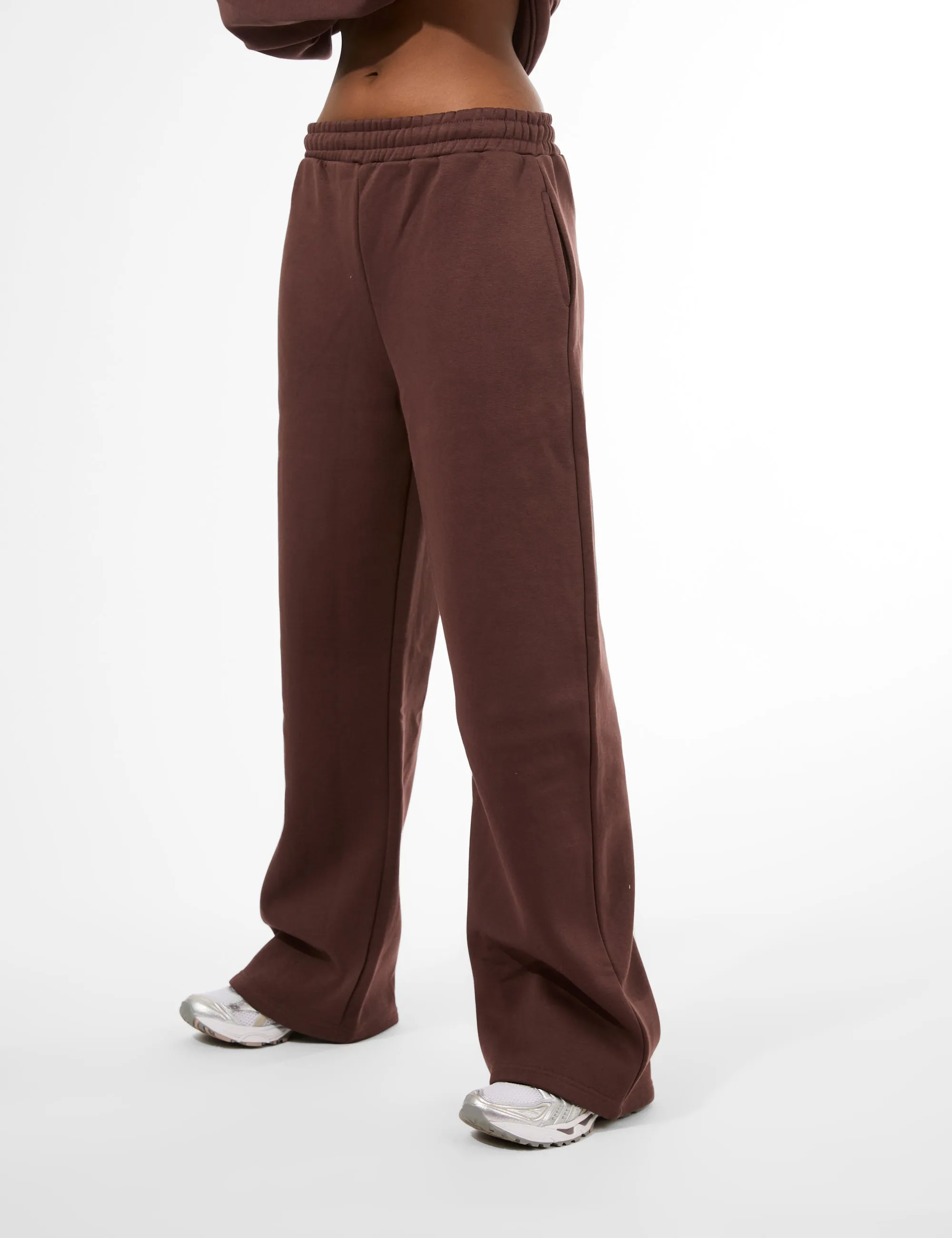 Kaiia Embossed Wide Leg Joggers Mocha sold by Public Desire product image thumbnail 3