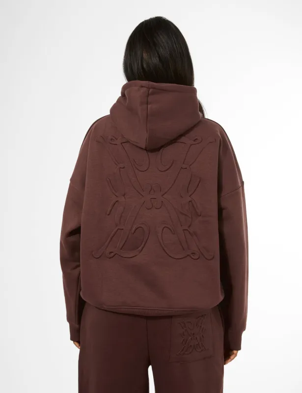 Kaiia Logo Embossed Oversized Hoodie Mocha sold by Public Desire