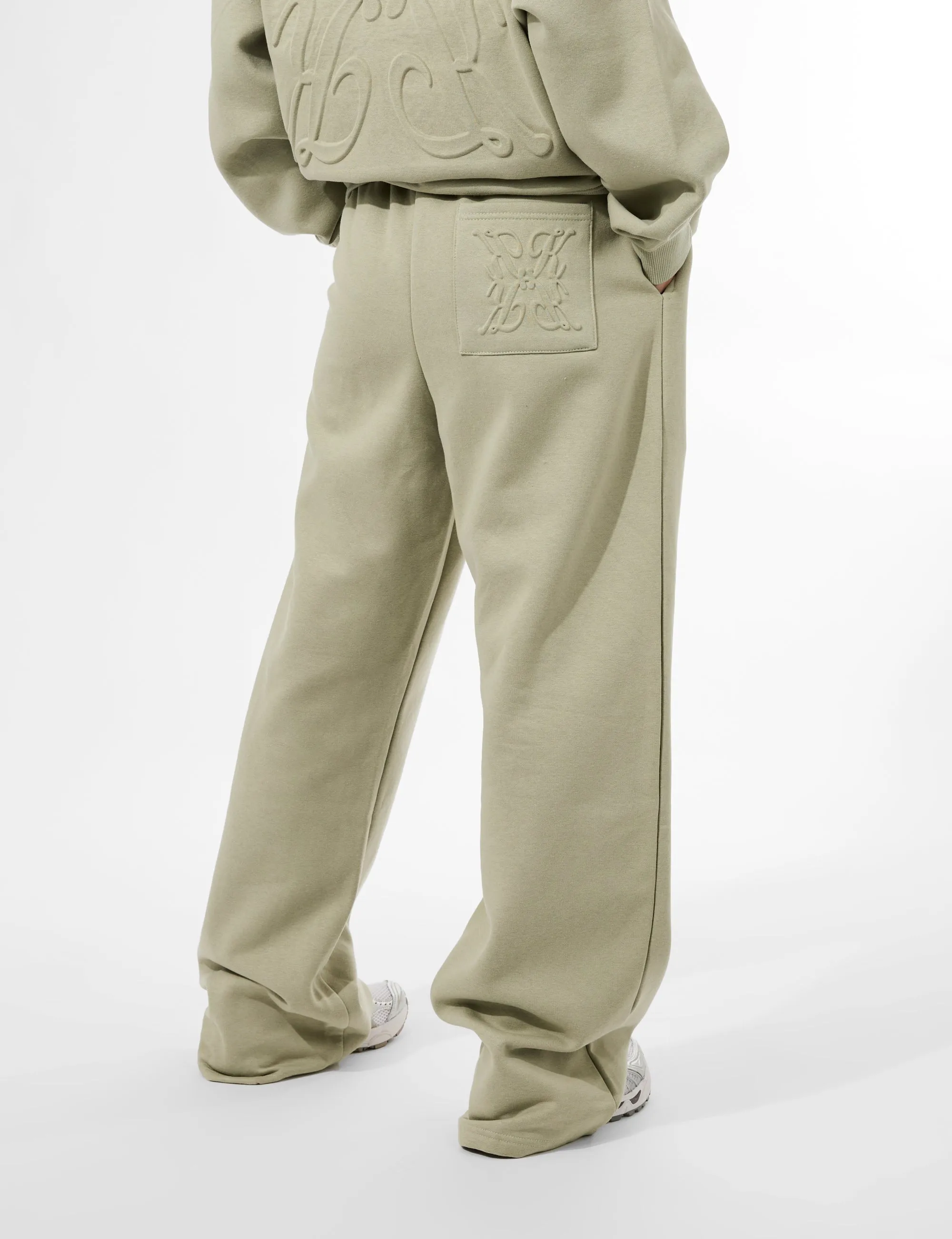 Kaiia Embossed Wide Leg Joggers Light Sage sold by Public Desire product image thumbnail 2