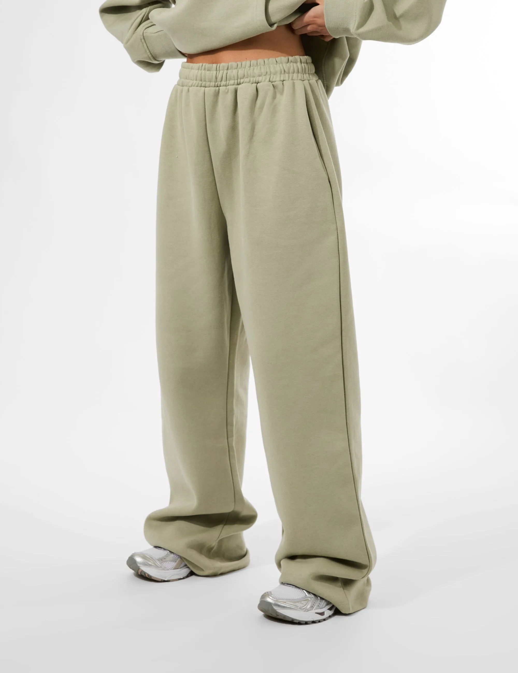 Kaiia Embossed Wide Leg Joggers Light Sage sold by Public Desire product image thumbnail 3