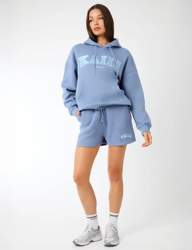 Kaiia Logo Sweat Shorts Vintage Blue sold by Public Desire