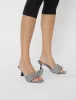 Soleil Black Gingham Bow Mule Square Toe Mid Heels sold by Public Desire