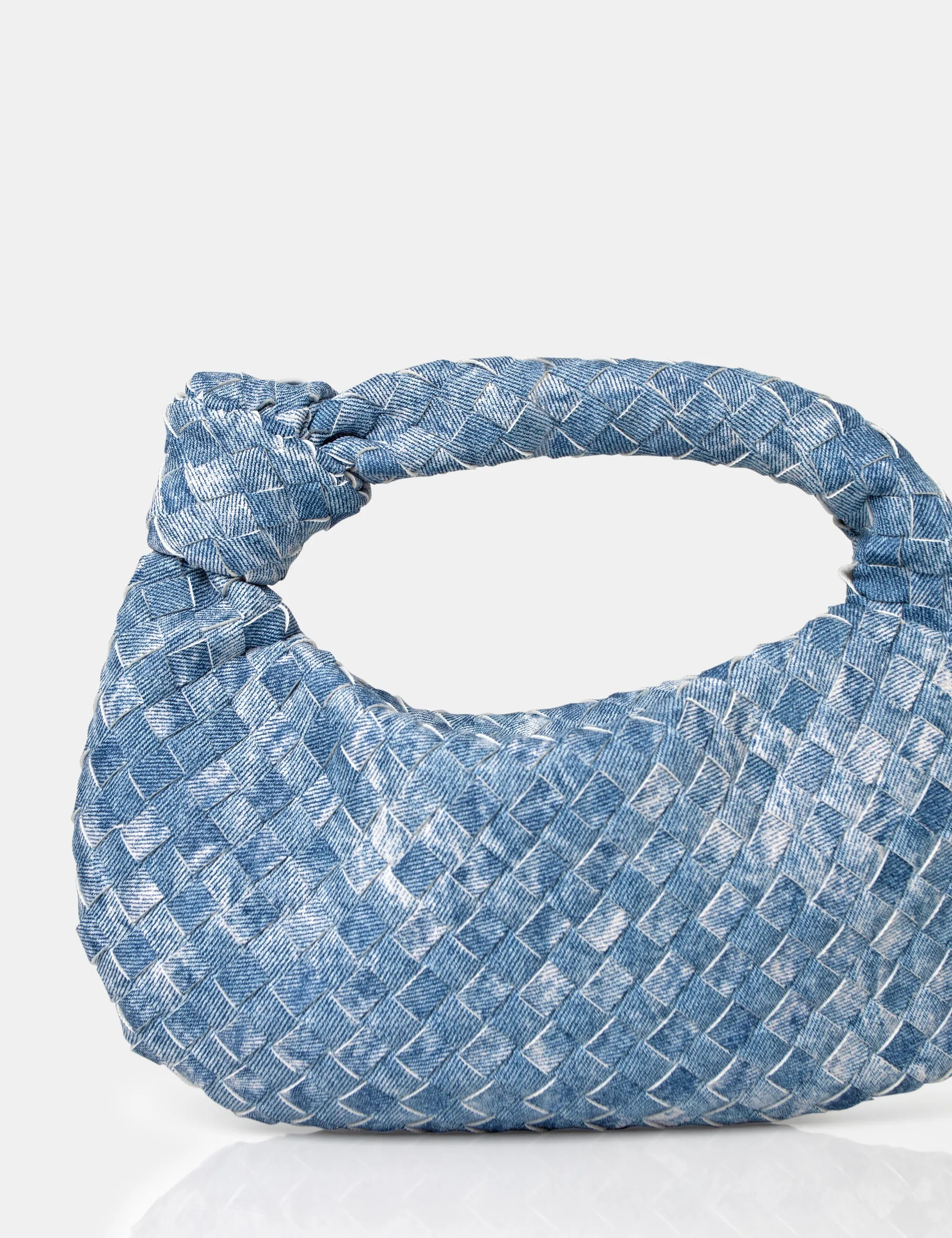 The Blame Denim Woven PU Knot Detail Mini Grab Bag sold by Public Desire product image thumbnail 2