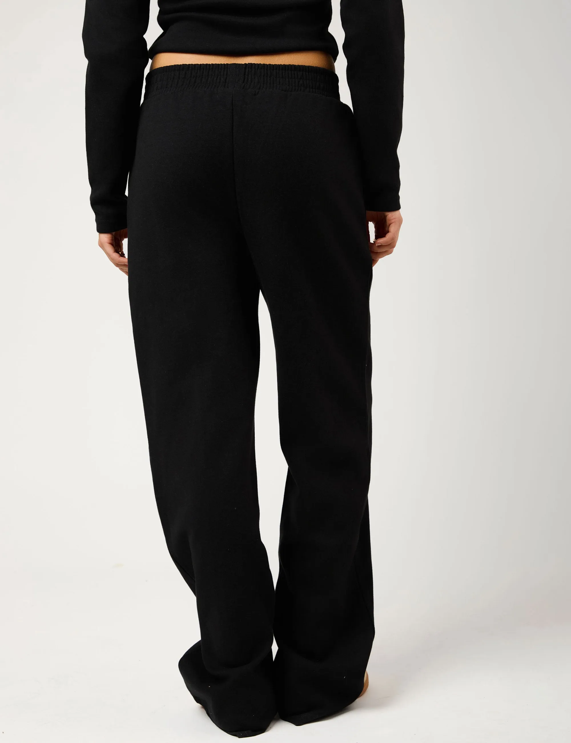 Kaiia Label Logo Premium Interlock Seam Detail Wide Leg Joggers Black sold by Public Desire product image thumbnail 5