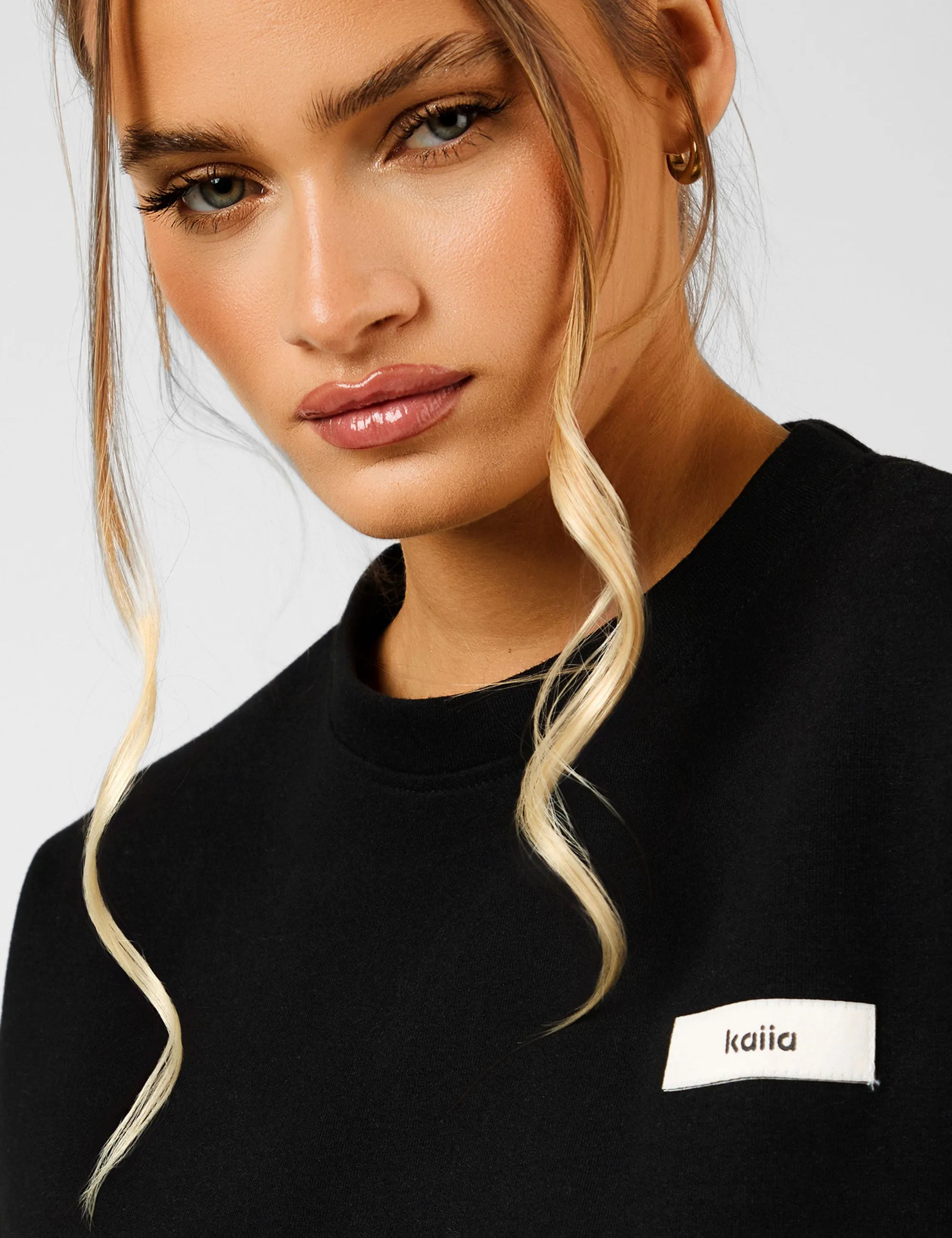 Kaiia Label Logo Premium Interlock Oversized T-Shirt Black sold by Public Desire product image thumbnail 4