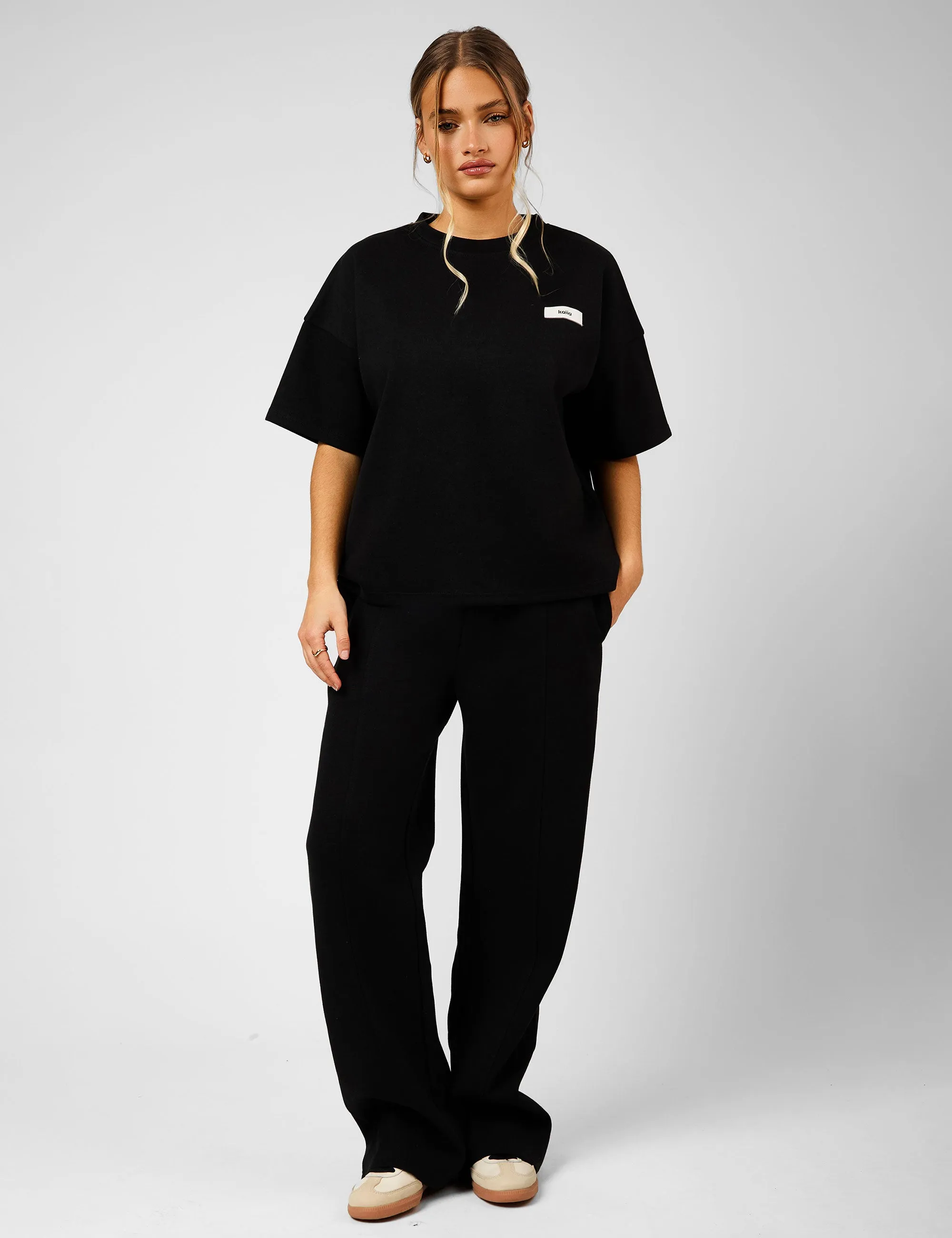 Kaiia Label Logo Premium Interlock Oversized T-Shirt Black sold by Public Desire product image thumbnail 2