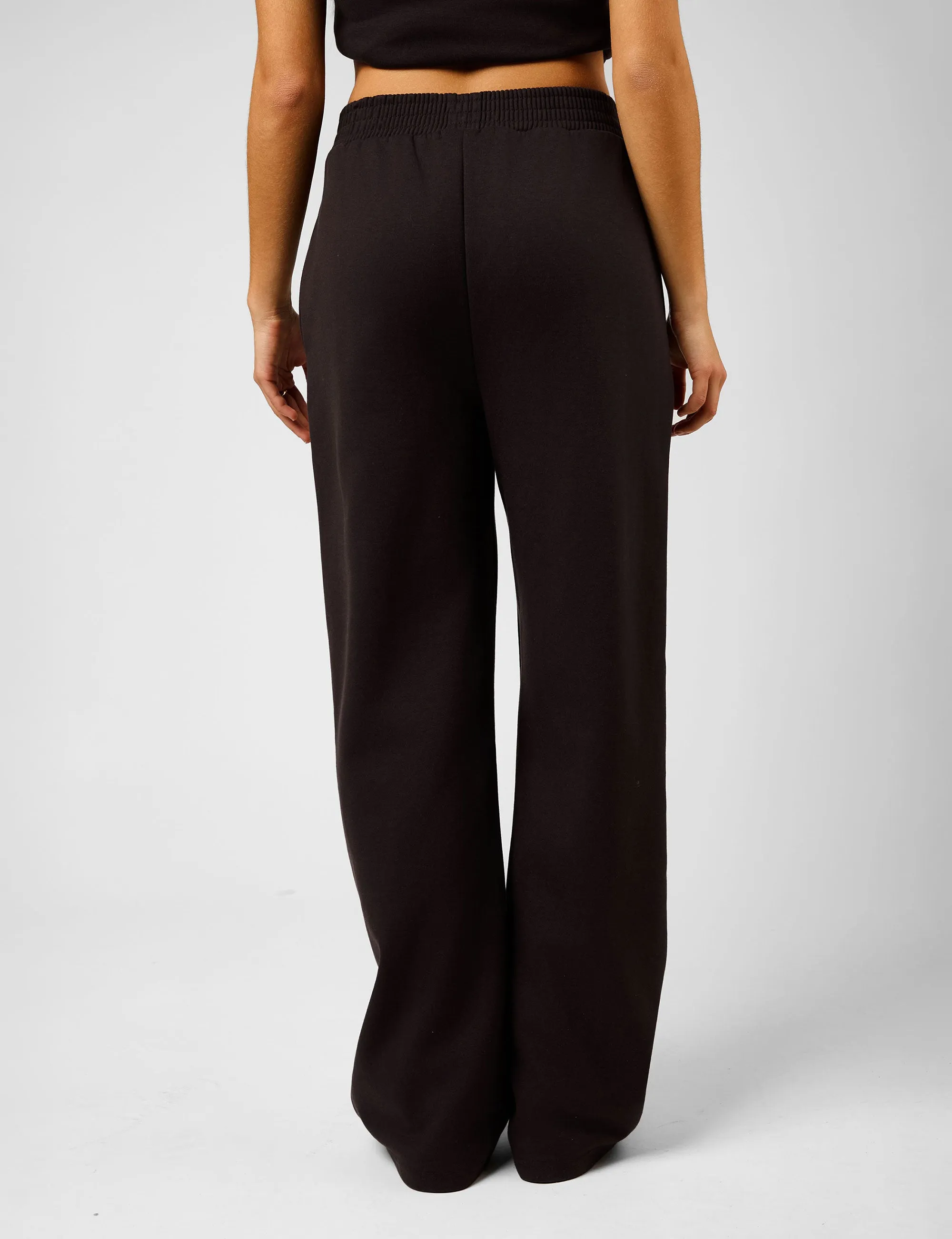 Kaiia Label Logo Premium Interlock Seam Detail Wide Leg Joggers Brown sold by Public Desire product image thumbnail 4