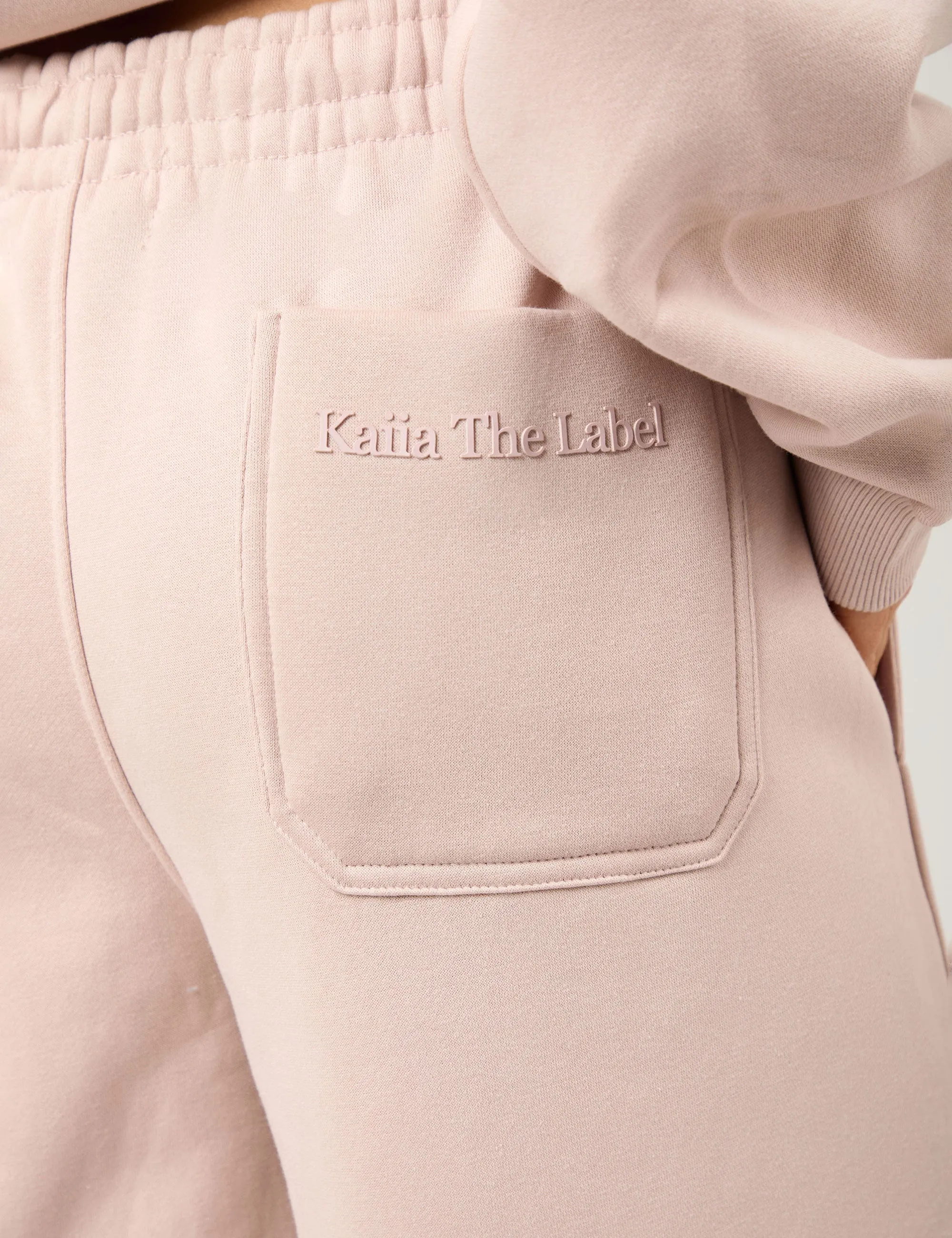Kaiia The Label Seam Detail Side Pocket Barrel Leg Joggers Pink Champagne sold by Public Desire product image thumbnail 4