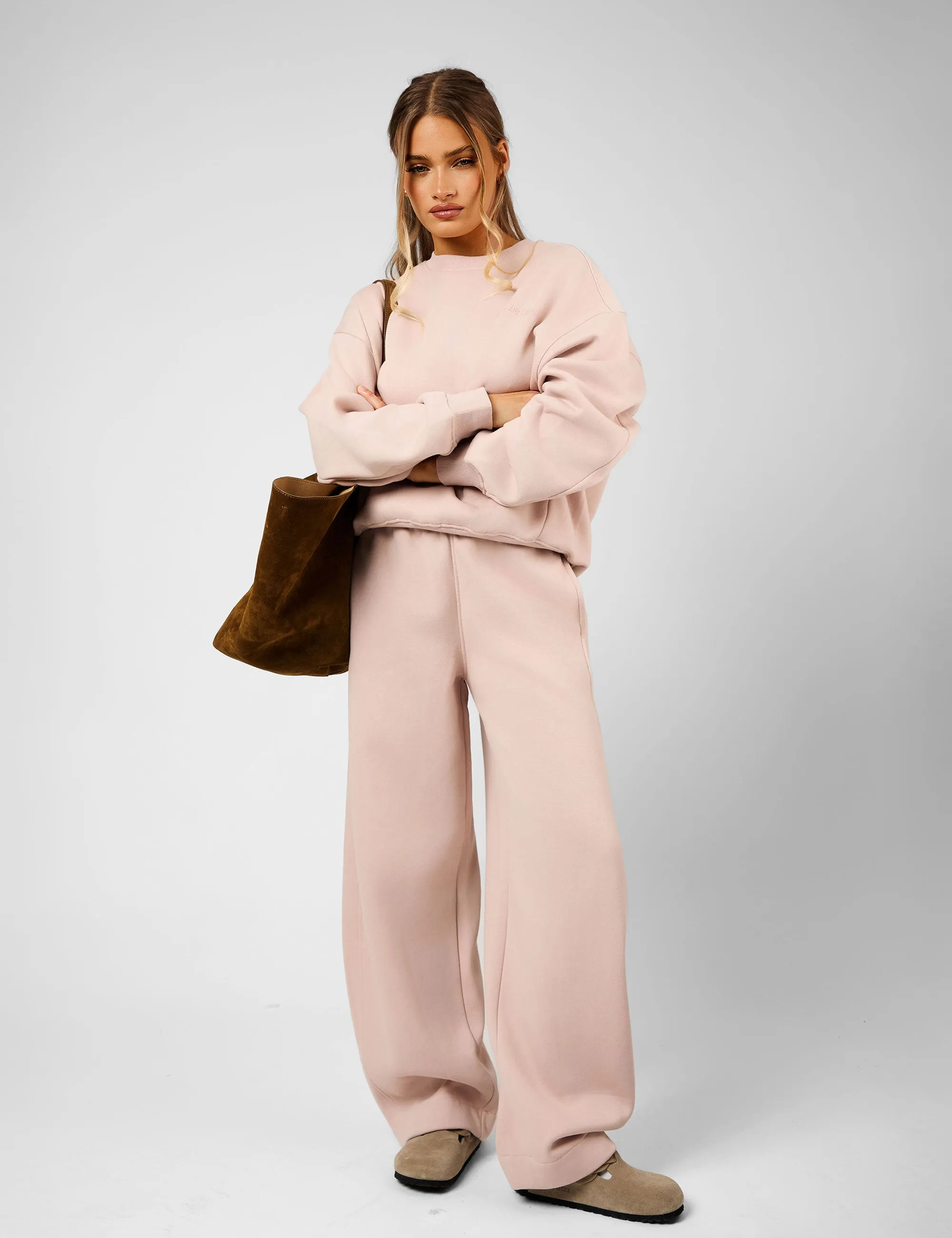 Kaiia The Label Seam Detail Oversized Sweatshirt Pink Champagne sold by Public Desire product image thumbnail 4