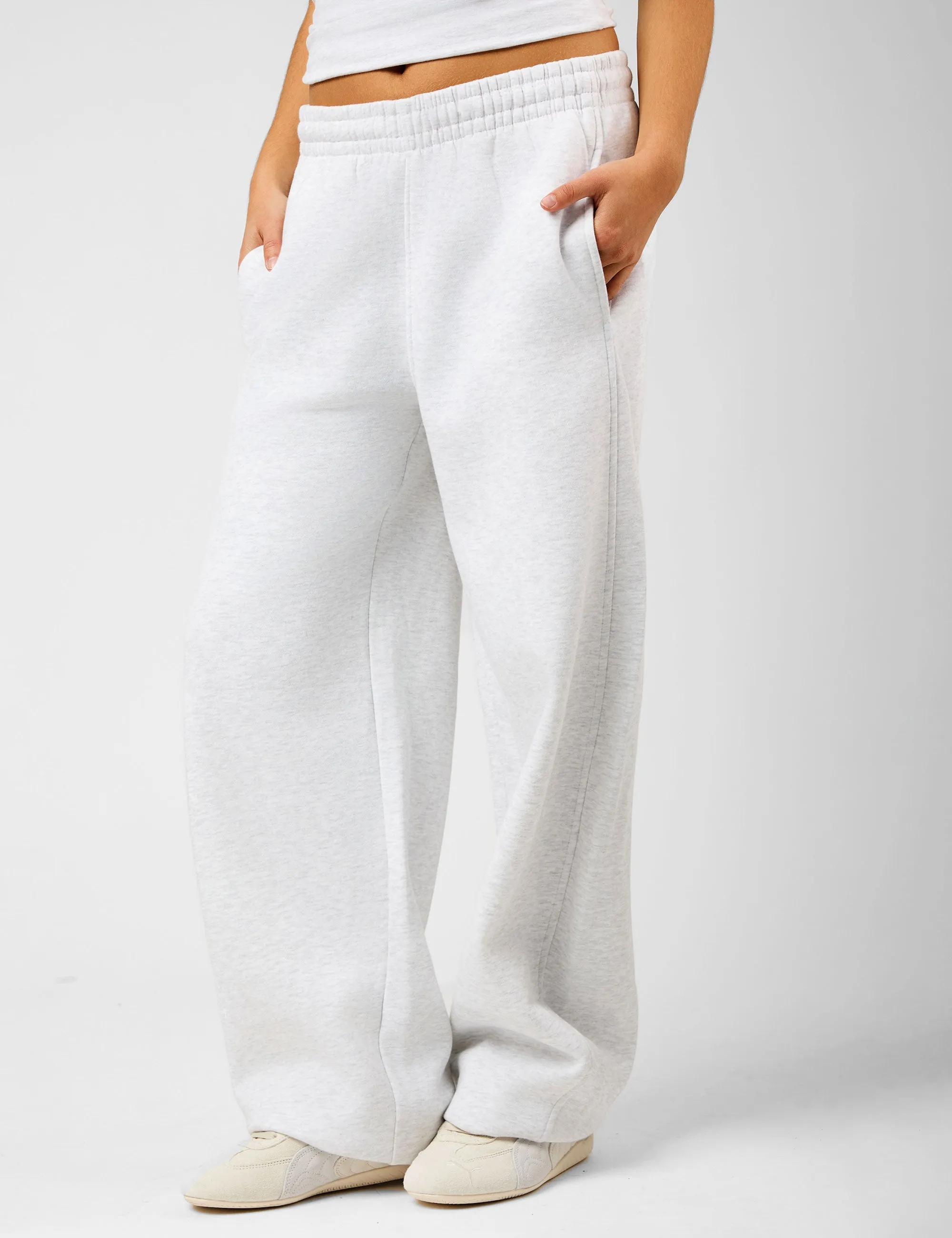 Kaiia The Label Seam Detail Side Pocket Barrel Leg Joggers Light Grey Marl sold by Public Desire product image thumbnail 2