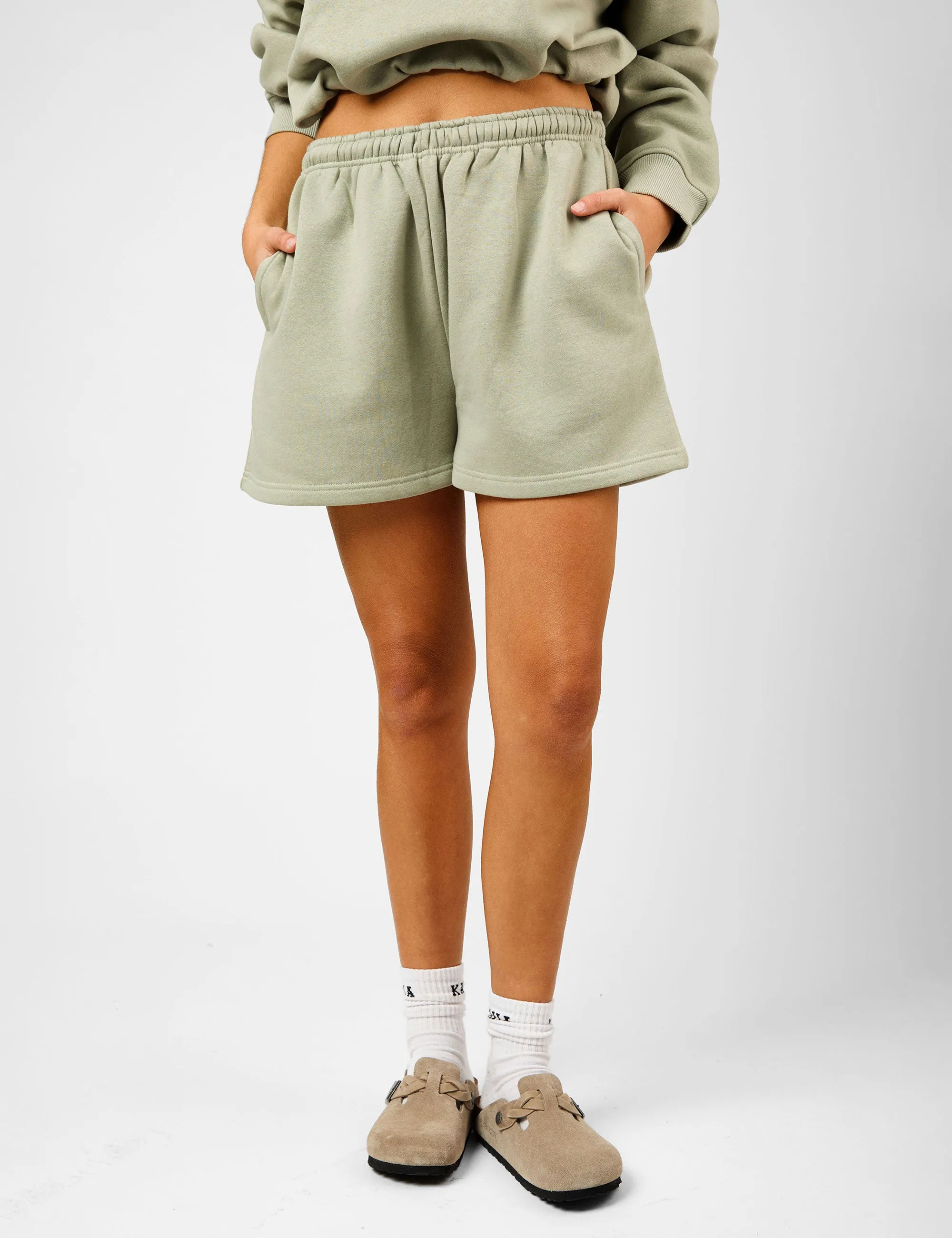 Kaiia The Label Seam Detail Side Pocket Shorts Sage sold by Public Desire product image thumbnail 3