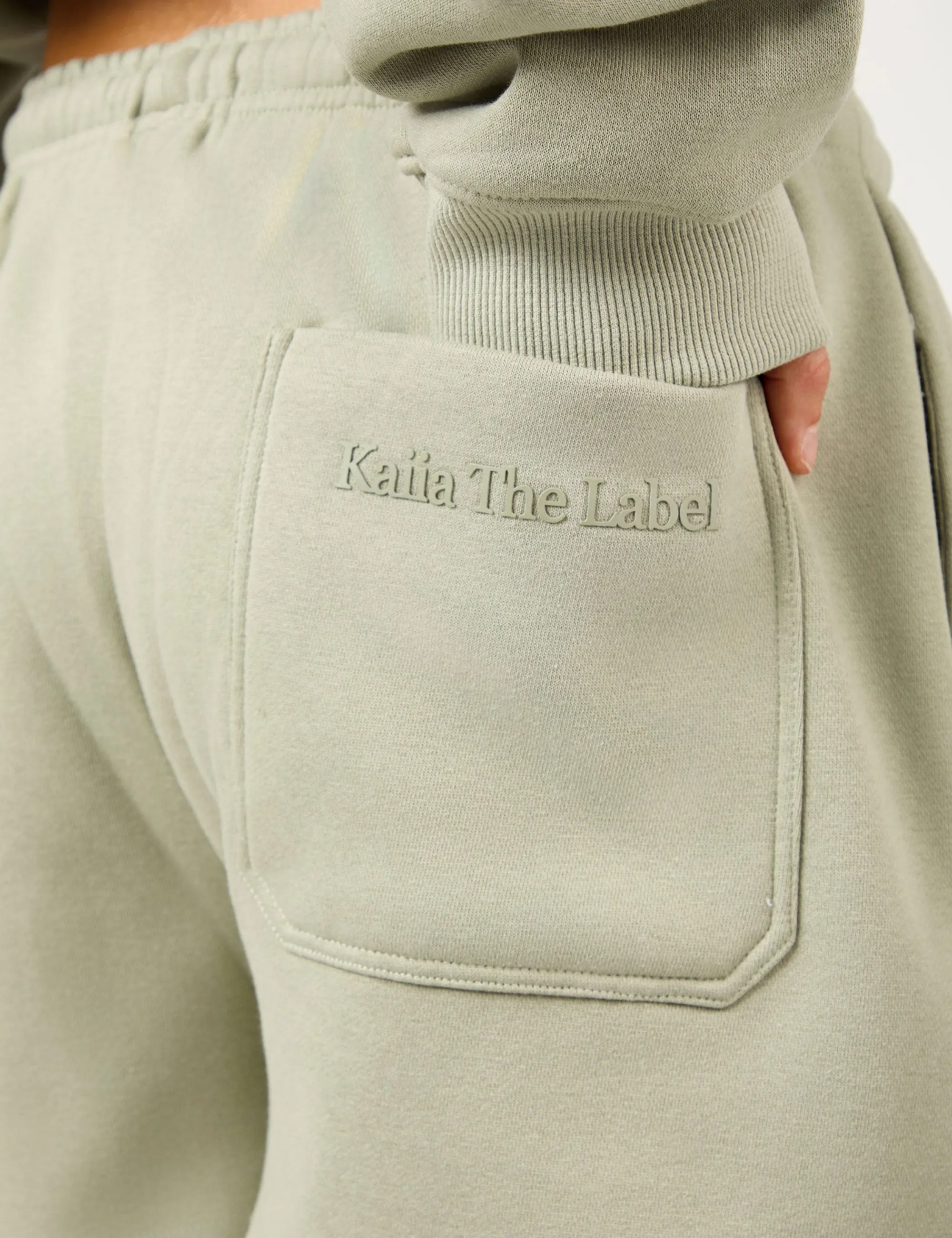Kaiia The Label Seam Detail Side Pocket Shorts Sage sold by Public Desire product image thumbnail 2