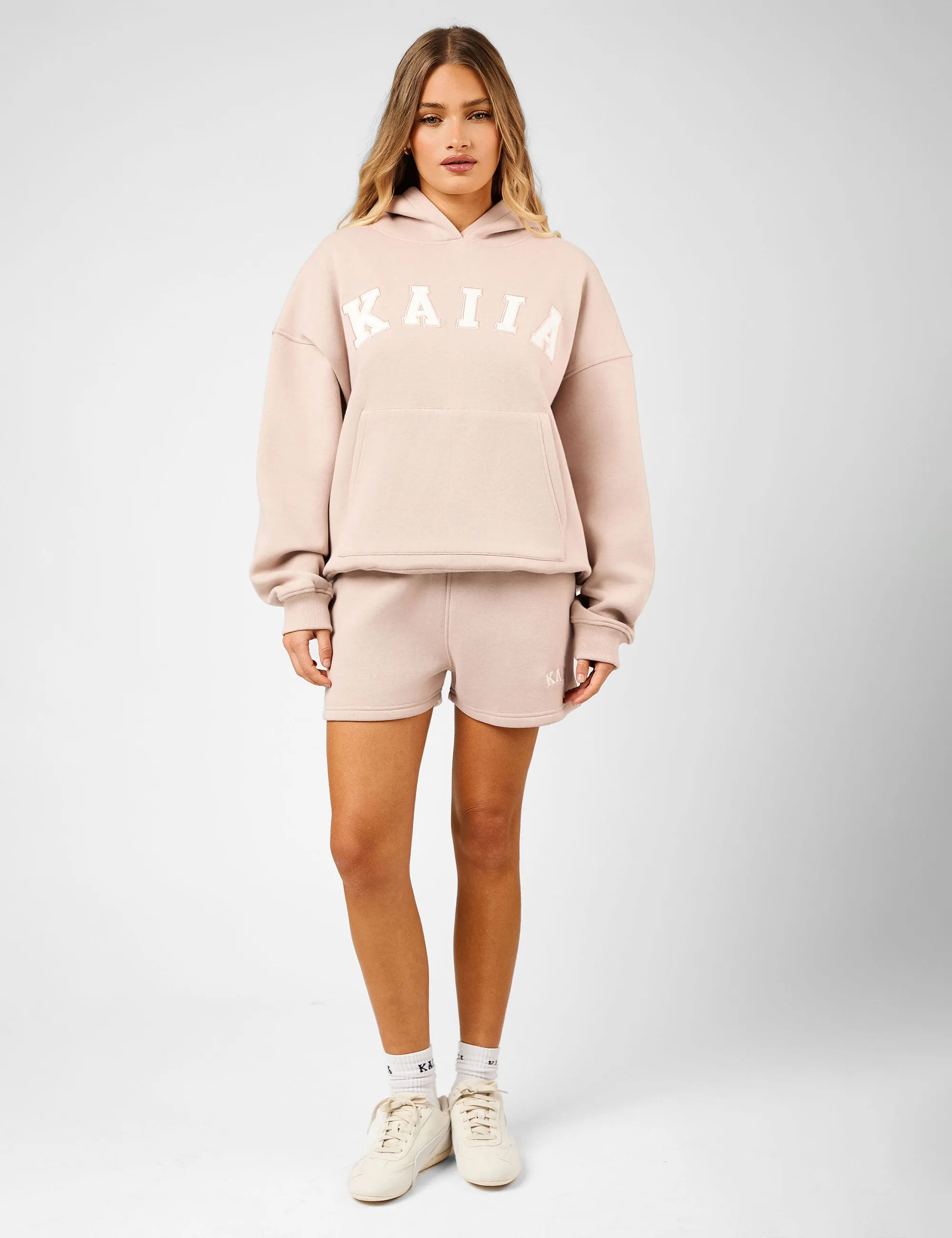 Kaiia Slogan Oversized Hoodie Champagne & Creme sold by Public Desire product image thumbnail 3