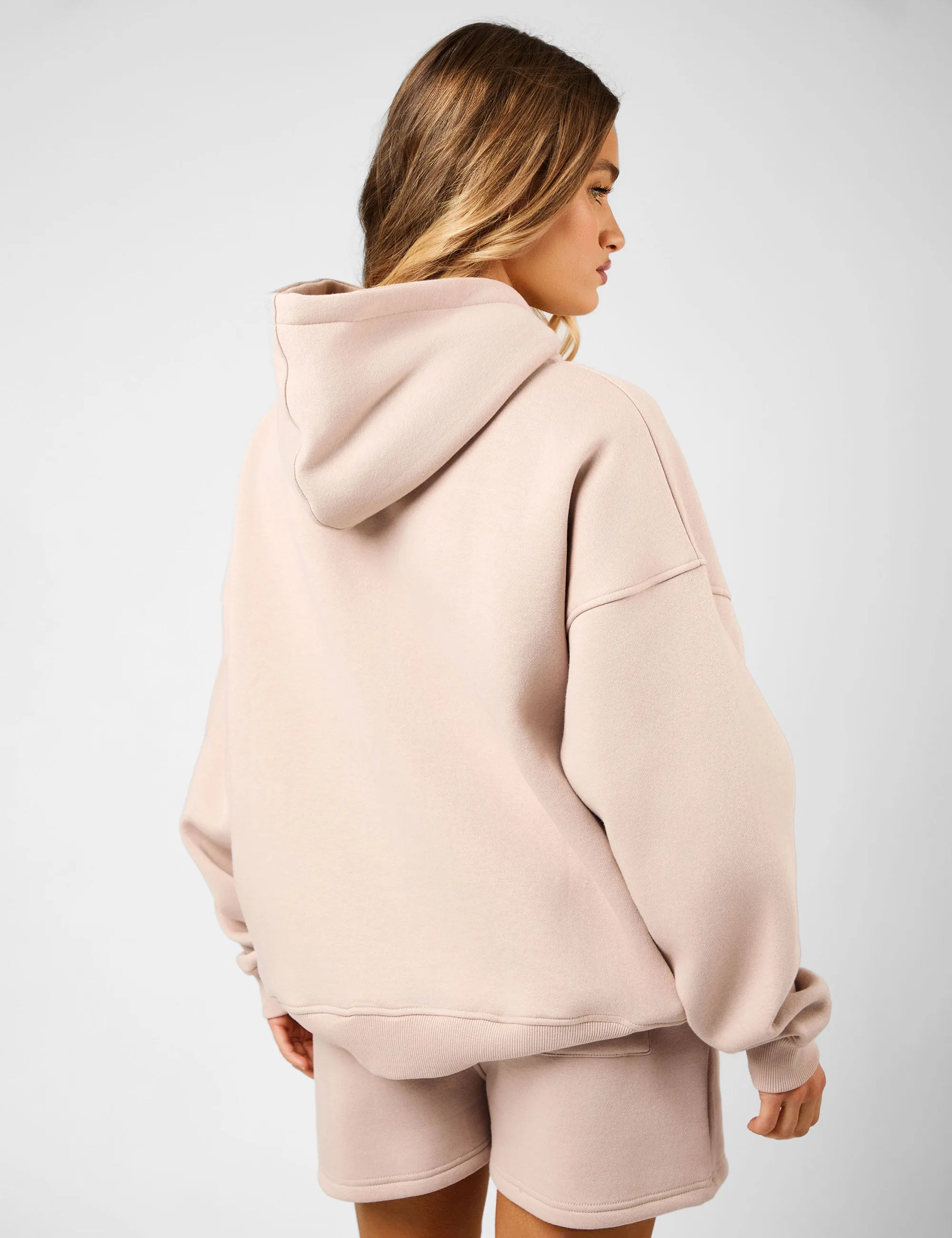 Kaiia Slogan Oversized Hoodie Champagne & Creme sold by Public Desire product image thumbnail 4