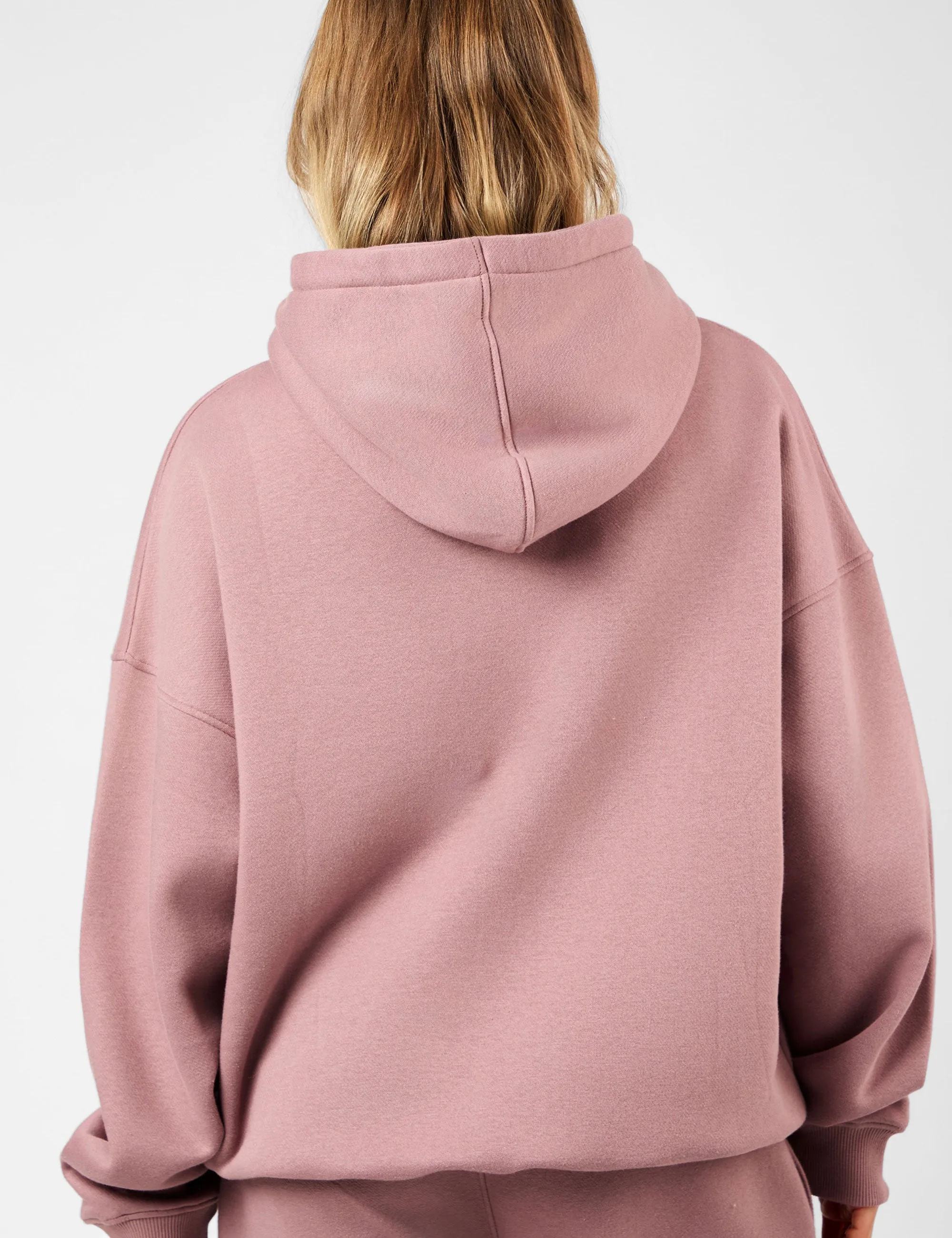 Kaiia Slogan Oversized Hoodie Rosewood & White sold by Public Desire product image thumbnail 5