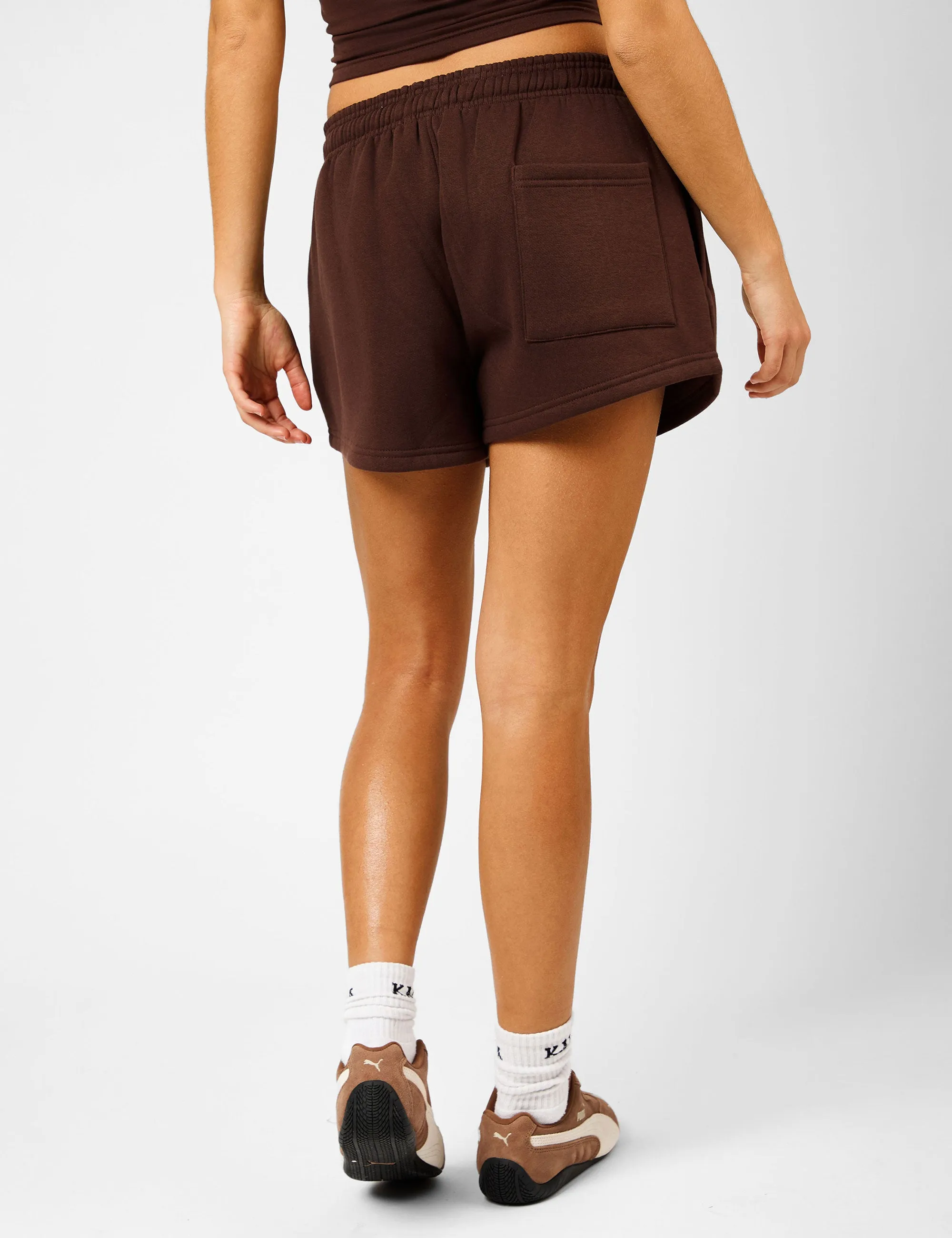 Kaiia Script Logo Mini Sweat Shorts Peppercorn sold by Public Desire product image thumbnail 4