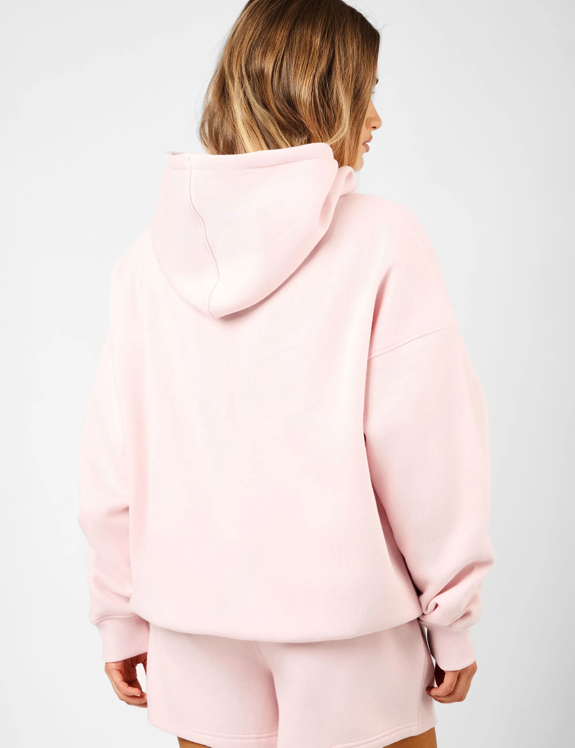 Kaiia Slogan Drawstring Oversized Hoodie Dusty Pink sold by Public Desire product image thumbnail 4