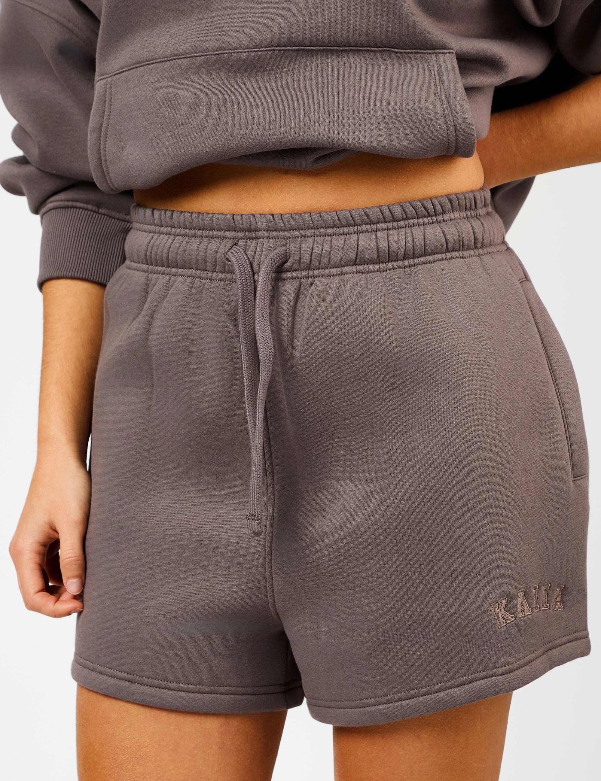 Kaiia Logo Sweat Shorts Mink sold by Public Desire product image thumbnail 2