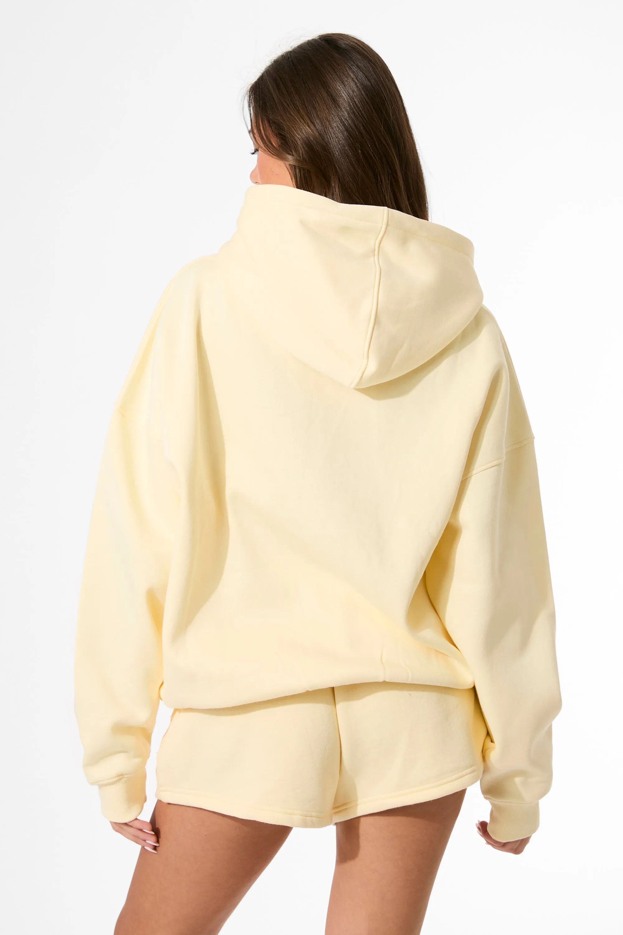 Kaiia Slogan Oversized Hoodie Lemon & White sold by Public Desire product image thumbnail 4