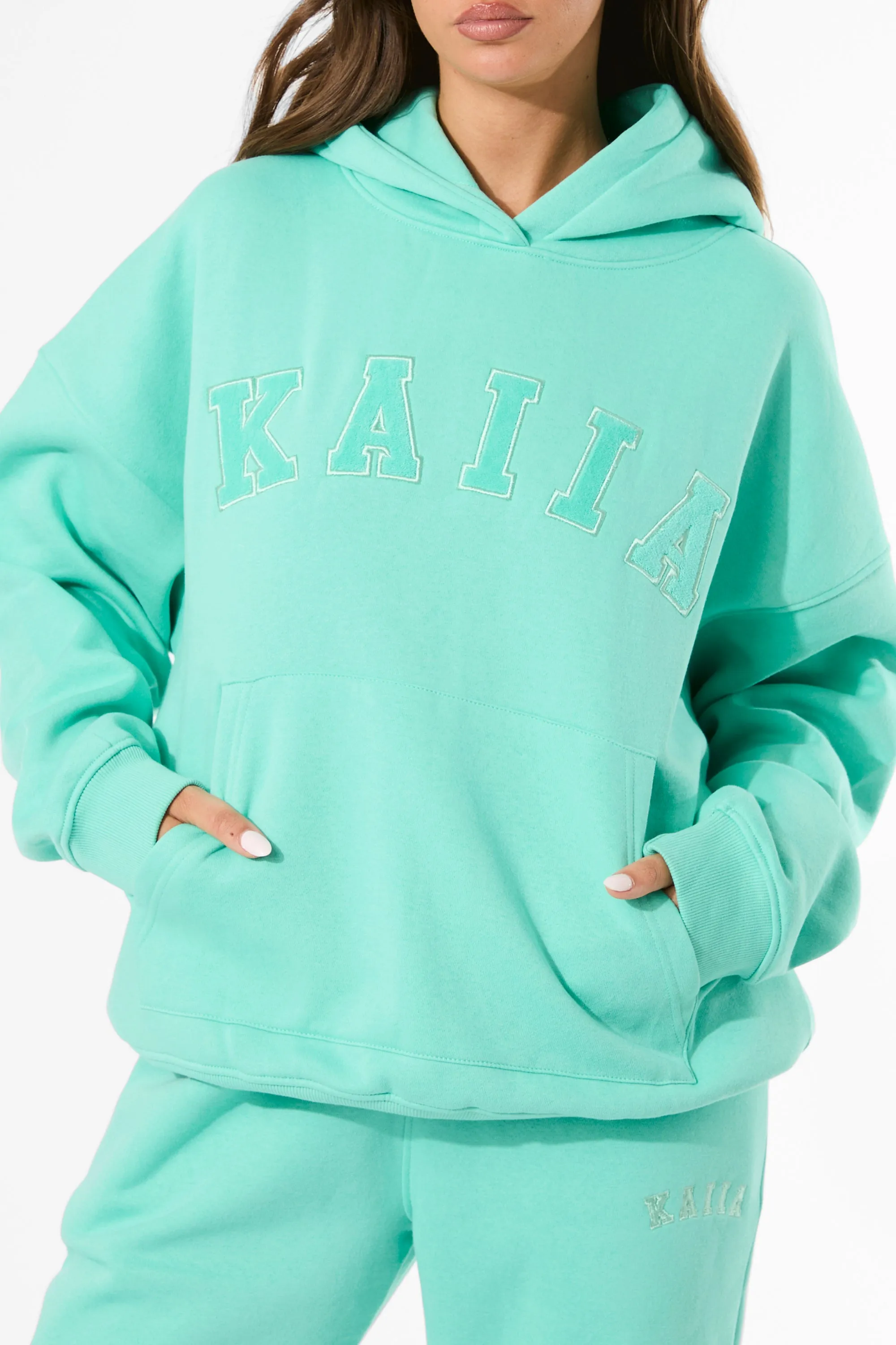 Kaiia Slogan Oversized Hoodie Spearmint sold by Public Desire product image thumbnail 5