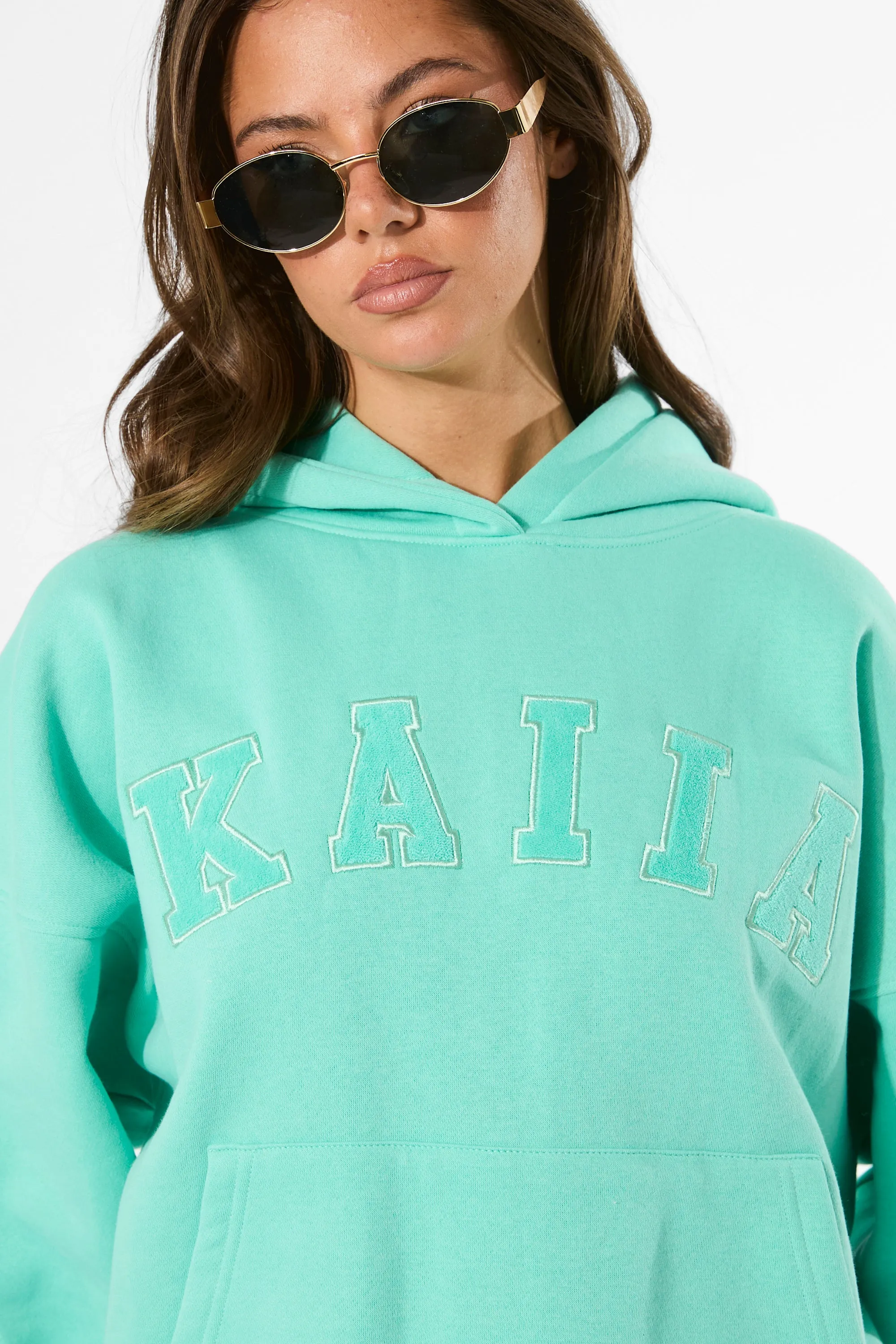 Kaiia Slogan Oversized Hoodie Spearmint sold by Public Desire product image thumbnail 2
