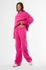 Kaiia Logo Wide Leg Joggers Bright Pink sold by Public Desire