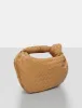 The Blame Tan Woven PU Knot Detail Mini Grab Bag sold by Public Desire