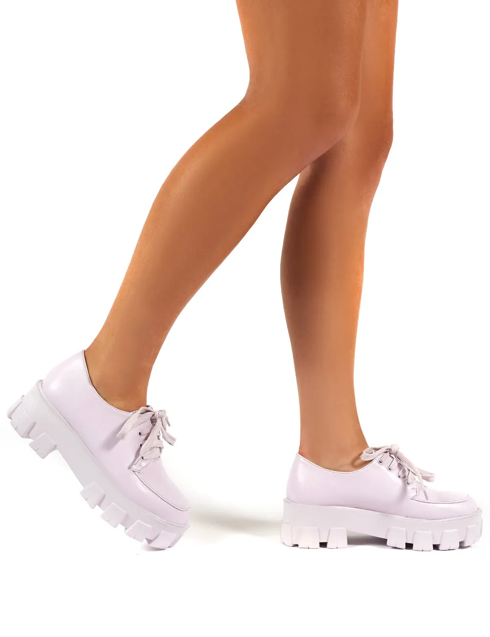 Candid Lilac Chunky Sole Lace Up Creeper sold by Public Desire product image thumbnail 2
