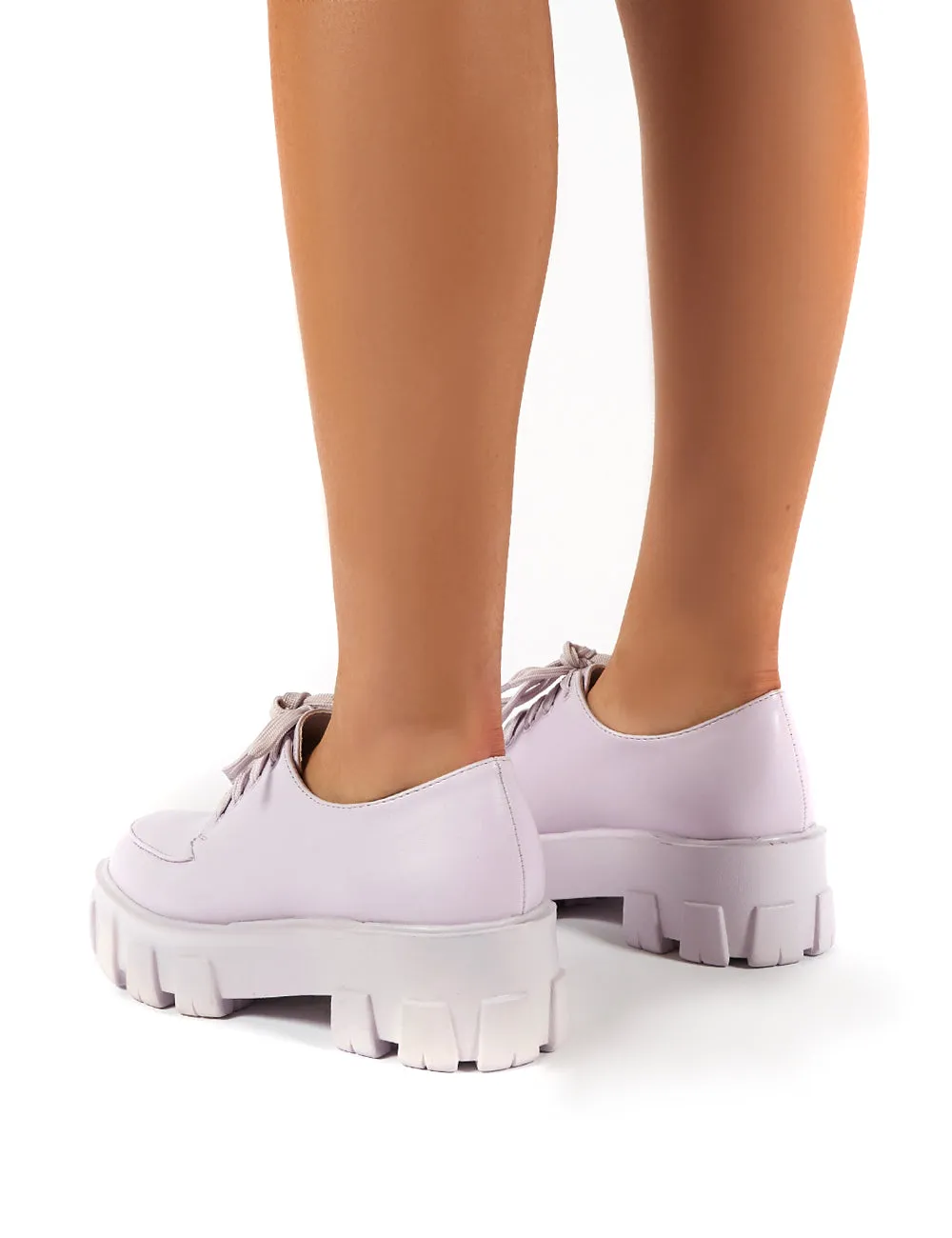 Candid Lilac Chunky Sole Lace Up Creeper sold by Public Desire product image thumbnail 4