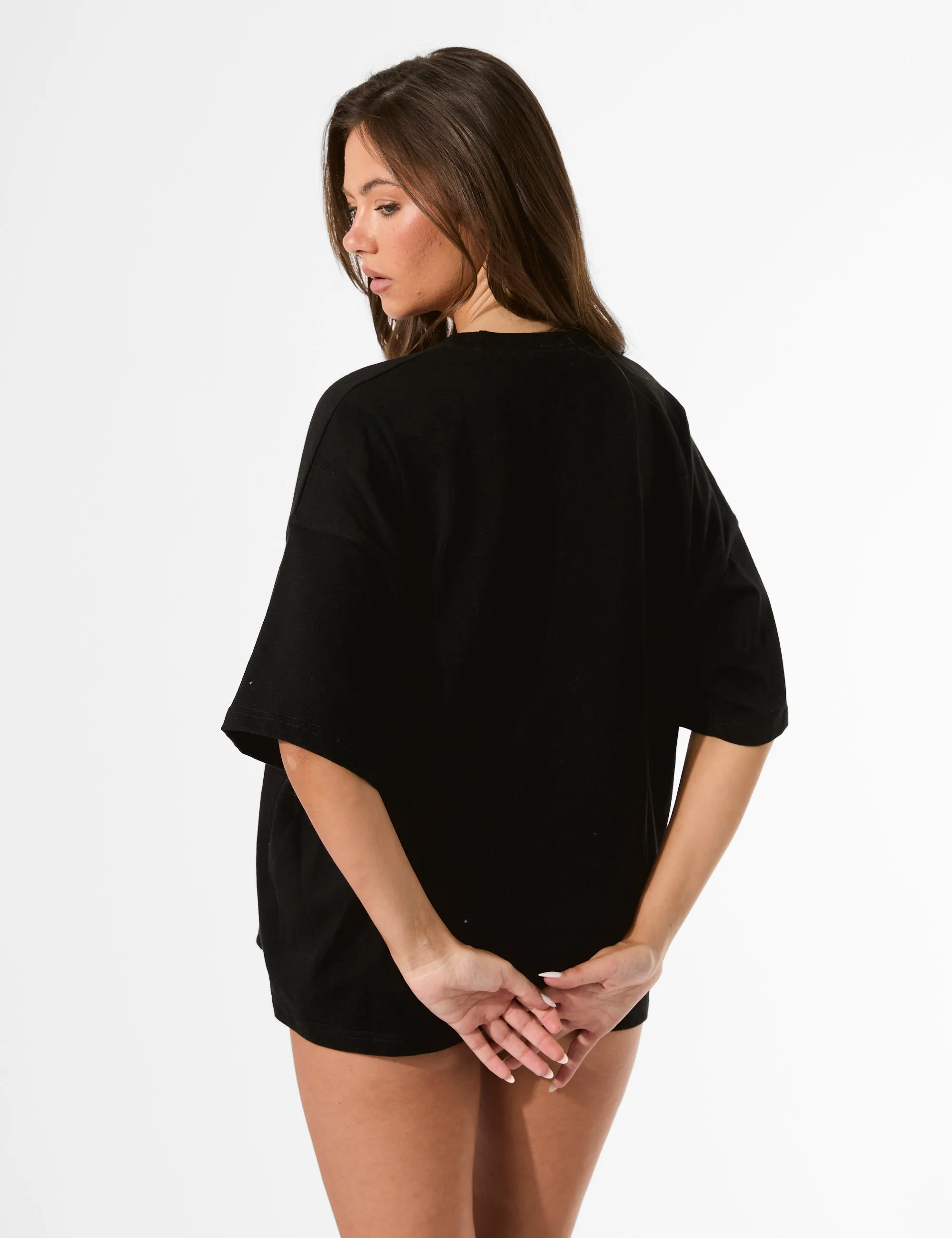 Kaiia Sicilia Olives Graphic Oversized T-Shirt Black sold by Public Desire product image thumbnail 2