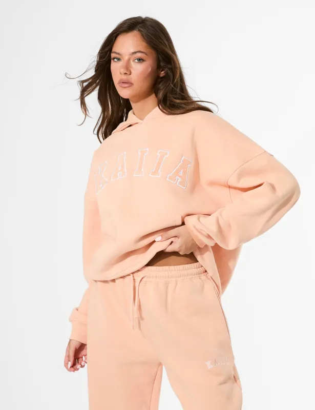 Kaiia Slogan Oversized Hoodie Tangerine sold by Public Desire