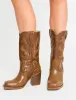 Texas Vintage Western Two Toned Block Heel Ankle Boots sold by Public Desire