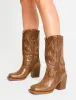 Texas Vintage Western Two Toned Block Heel Ankle Boots sold by Public Desire