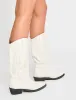 Koboi White Western Flat Cowboy Boots sold by Public Desire