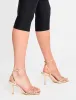 Fizzy Gold Mirror Pu Square Toe Padded Insole Strappy Barely There sold by Public Desire