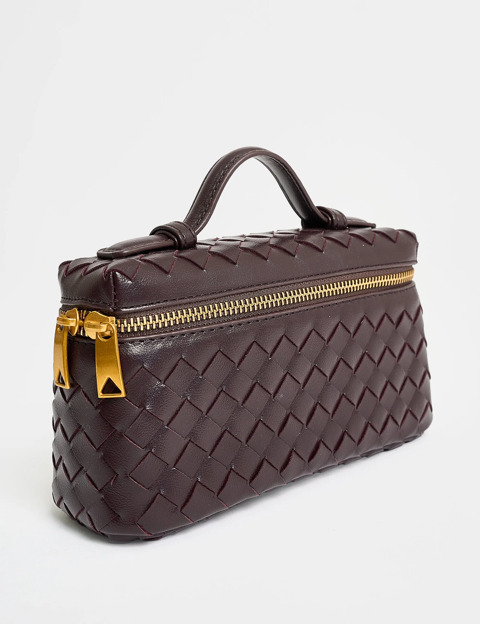 The Maddie Chocolate Brown Weave Cross Body Bag sold by Public Desire product image thumbnail 2