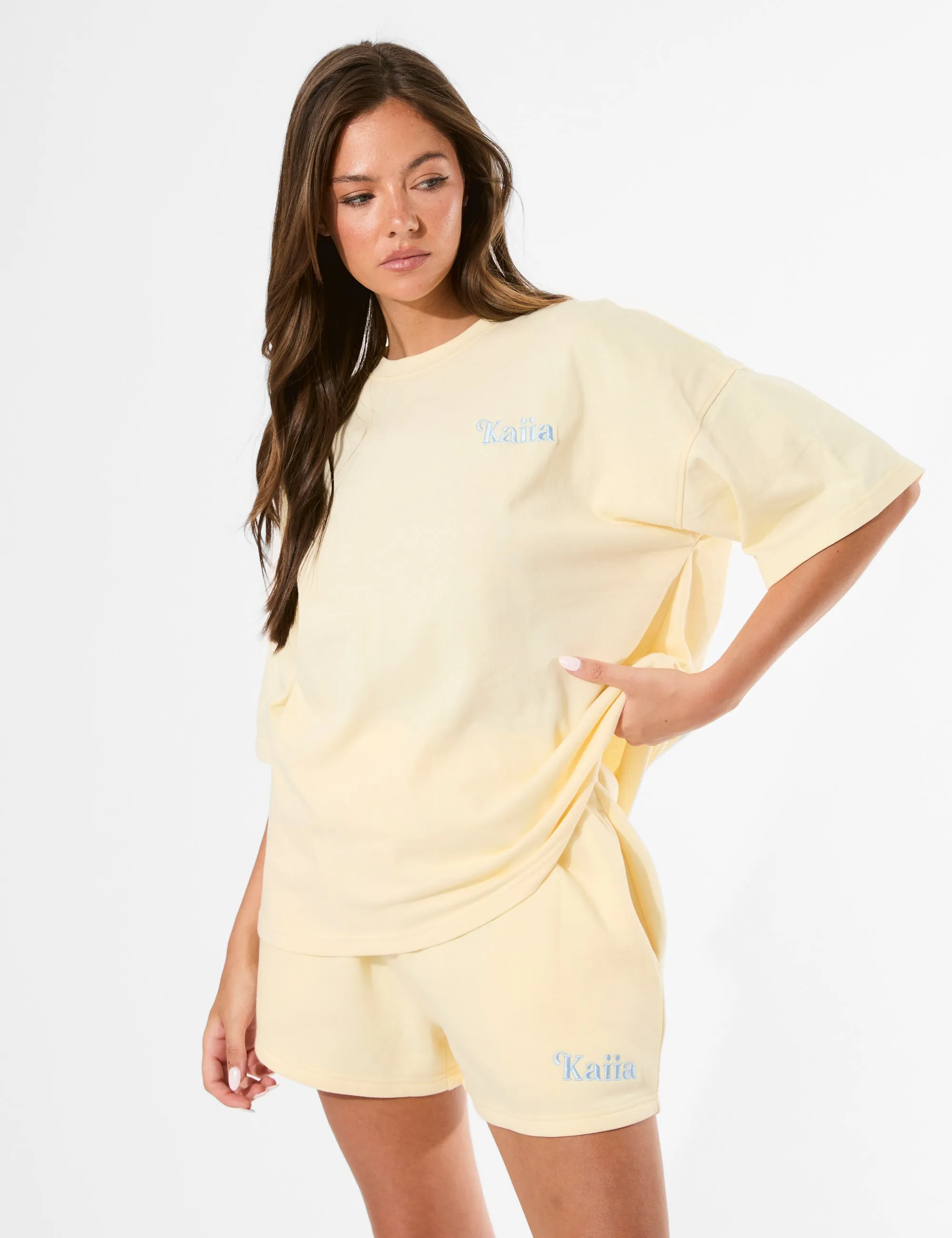 Kaiia Summer Back Graphic Oversized T-Shirt Lemon sold by Public Desire product image thumbnail 2