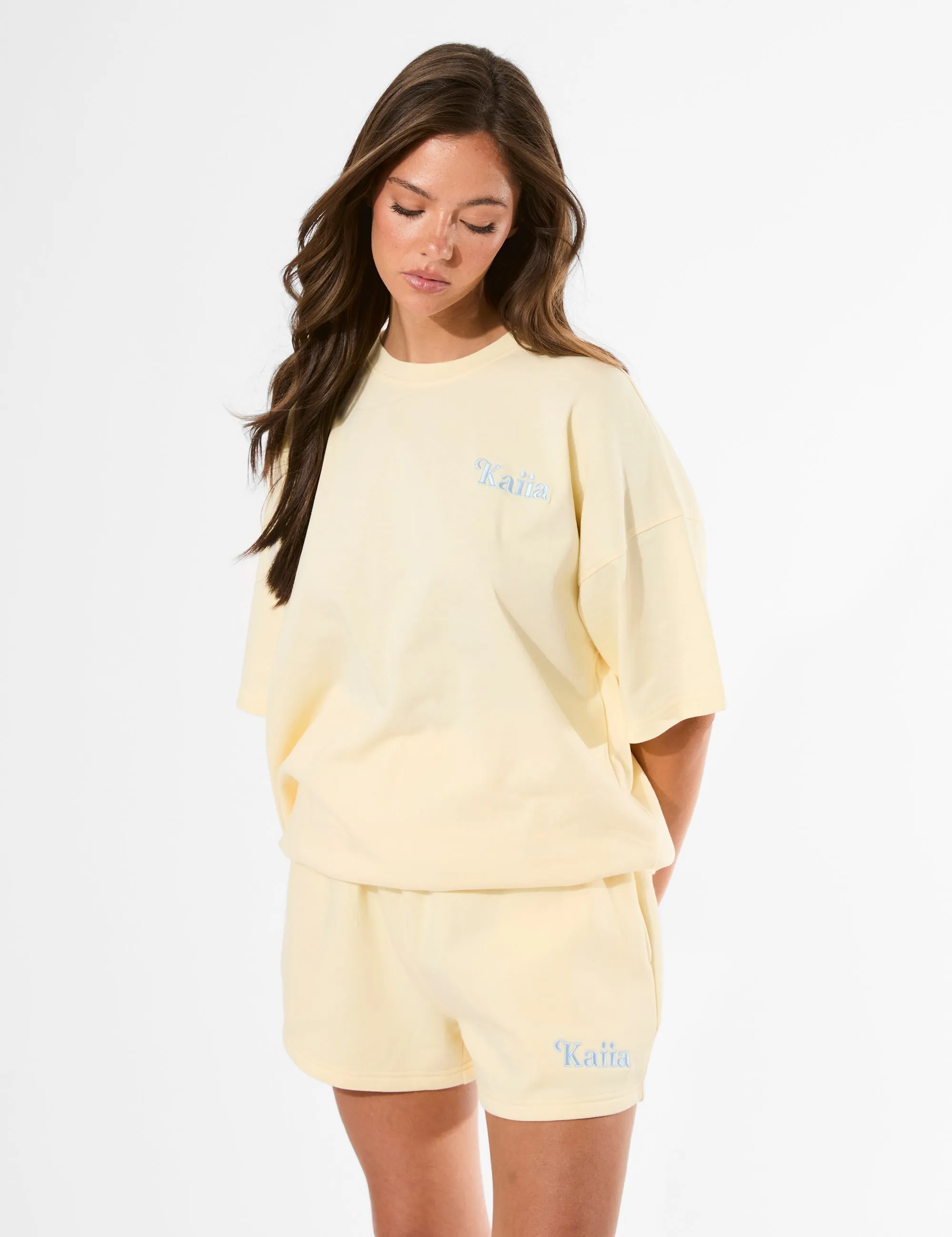 Kaiia Summer Back Graphic Oversized T-Shirt Lemon sold by Public Desire product image thumbnail 5