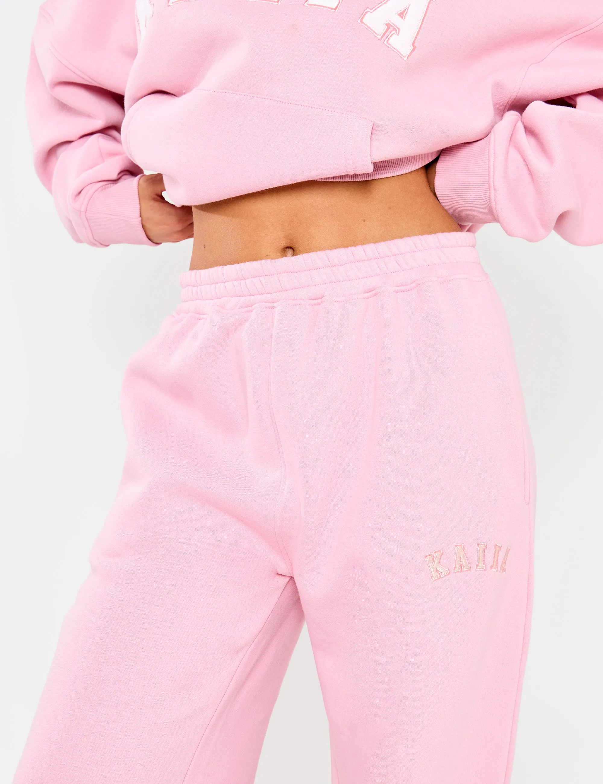 Kaiia Slogan Wide Leg Joggers Rose Pink sold by Public Desire product image thumbnail 4