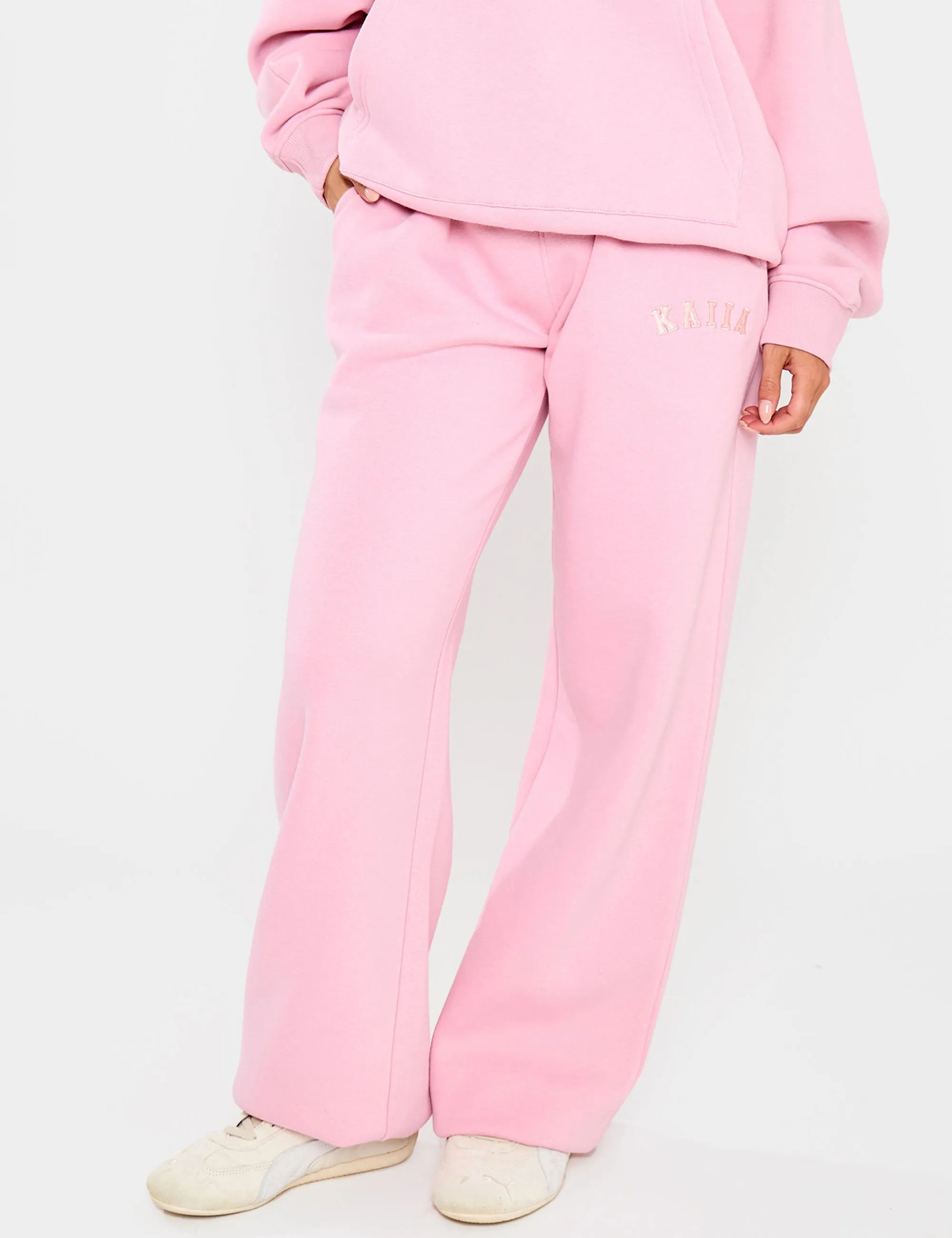 Kaiia Slogan Wide Leg Joggers Rose Pink sold by Public Desire product image thumbnail 3