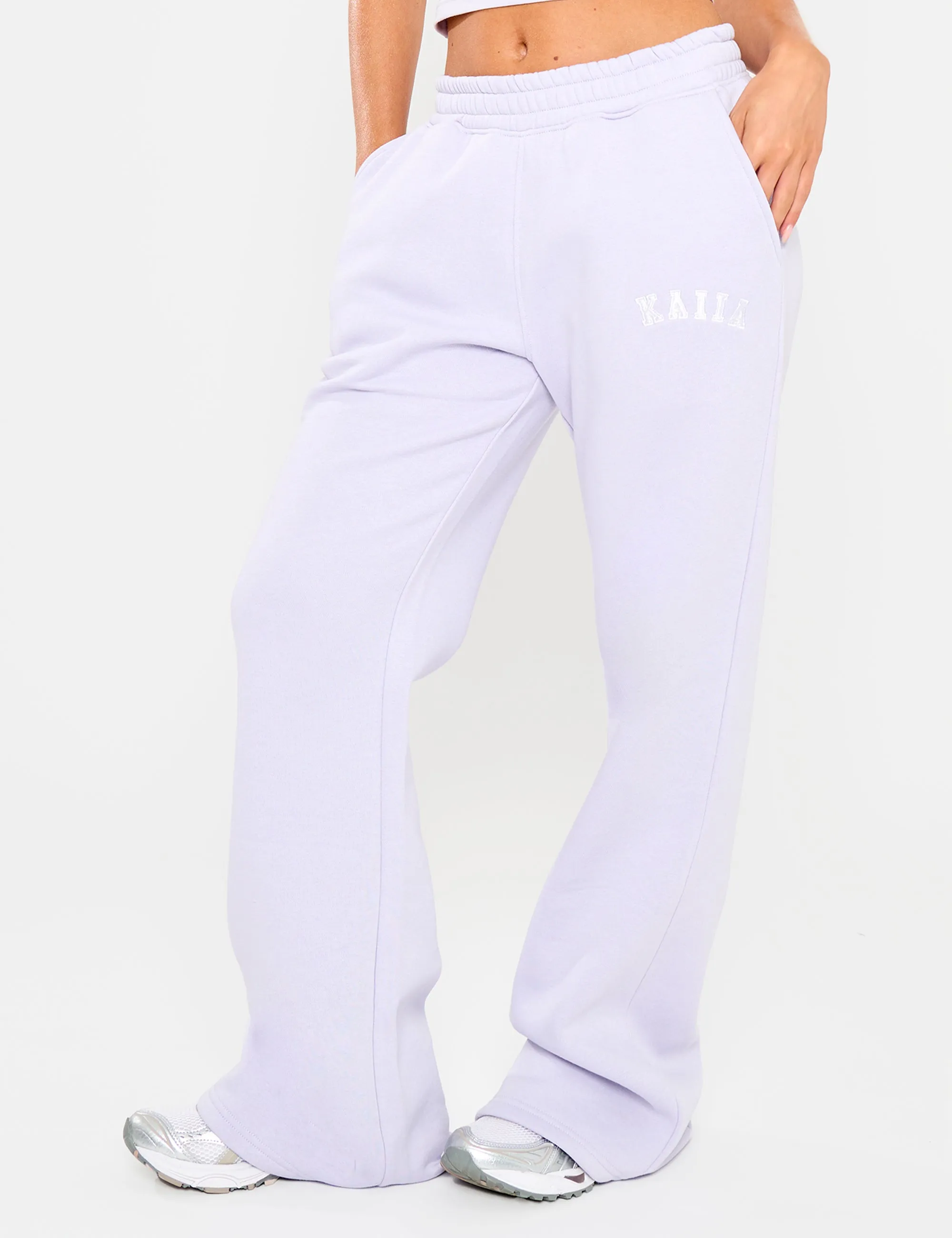 Kaiia Slogan Wide Leg Joggers Dusty Lilac sold by Public Desire product image thumbnail 3