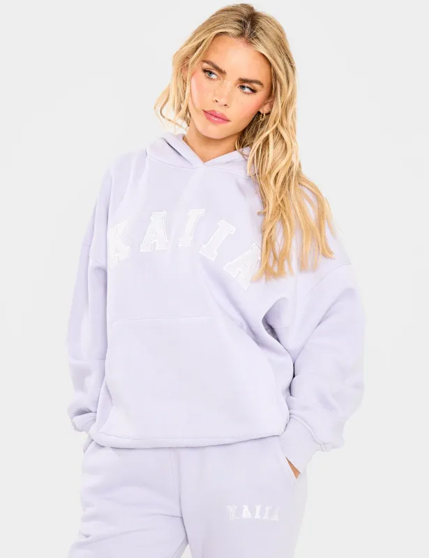 Kaiia Slogan Oversized Hoodie Dusty Lilac sold by Public Desire
