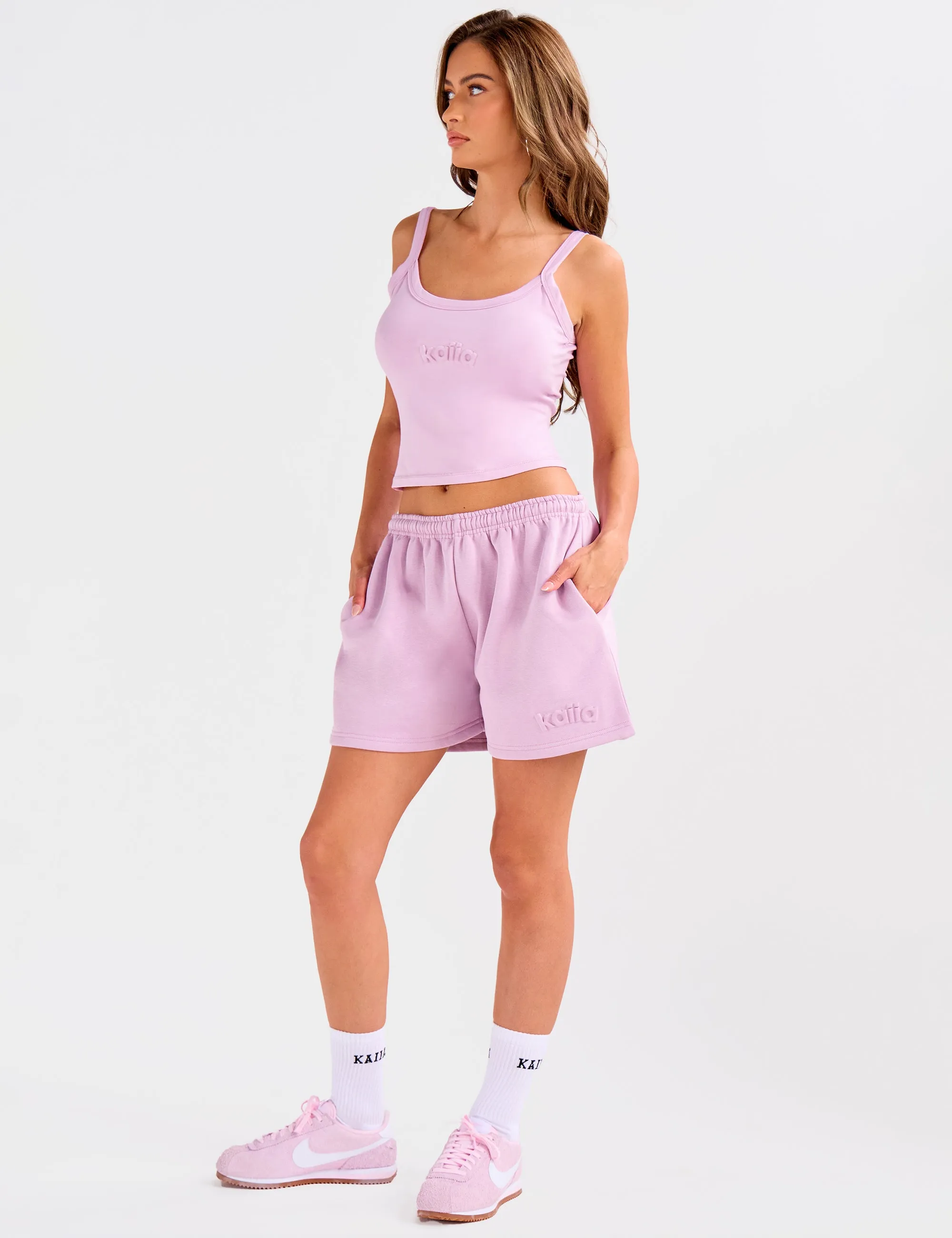 Kaiia Embossed Logo Cami Top Parma Violet sold by Public Desire product image thumbnail 3