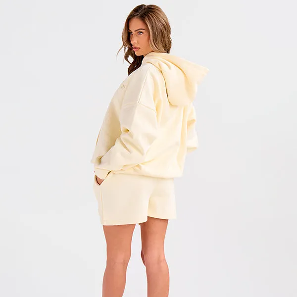 Kaiia Embossed Logo Oversized Hoodie Lemon sold by Public Desire product image thumbnail 2