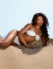 Three Piece Starfish Thong Bikini & Maxi Skirt Set White sold by Public Desire