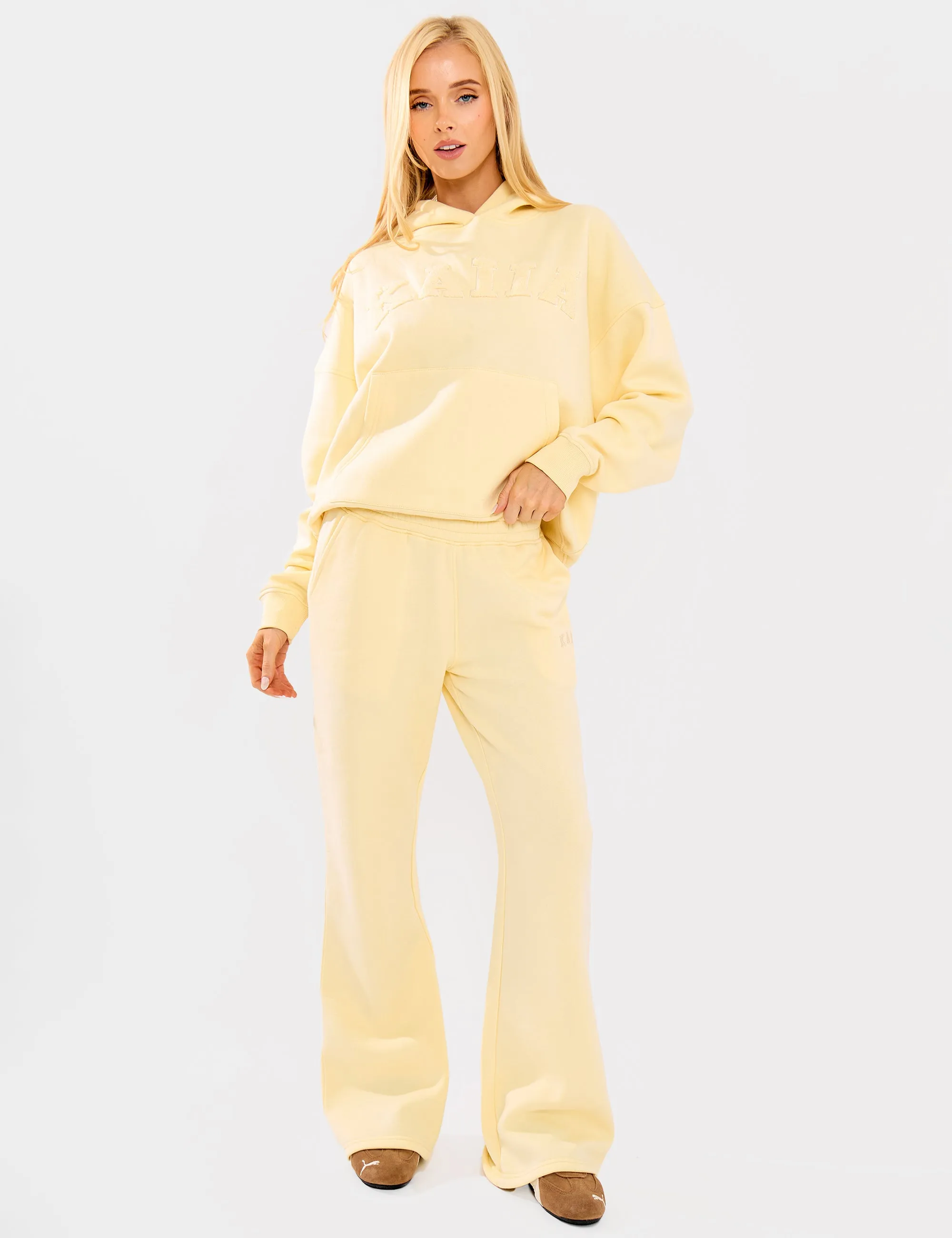 Kaiia Borg Slogan Oversized Hoodie Lemon sold by Public Desire product image thumbnail 3