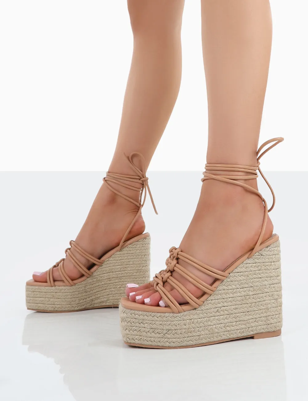 Chakkra Nude PU High Heeled Sandal Espadrilles Wedges sold by Public Desire product image thumbnail 4