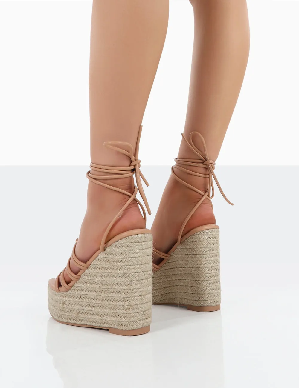 Chakkra Nude PU High Heeled Sandal Espadrilles Wedges sold by Public Desire product image thumbnail 2